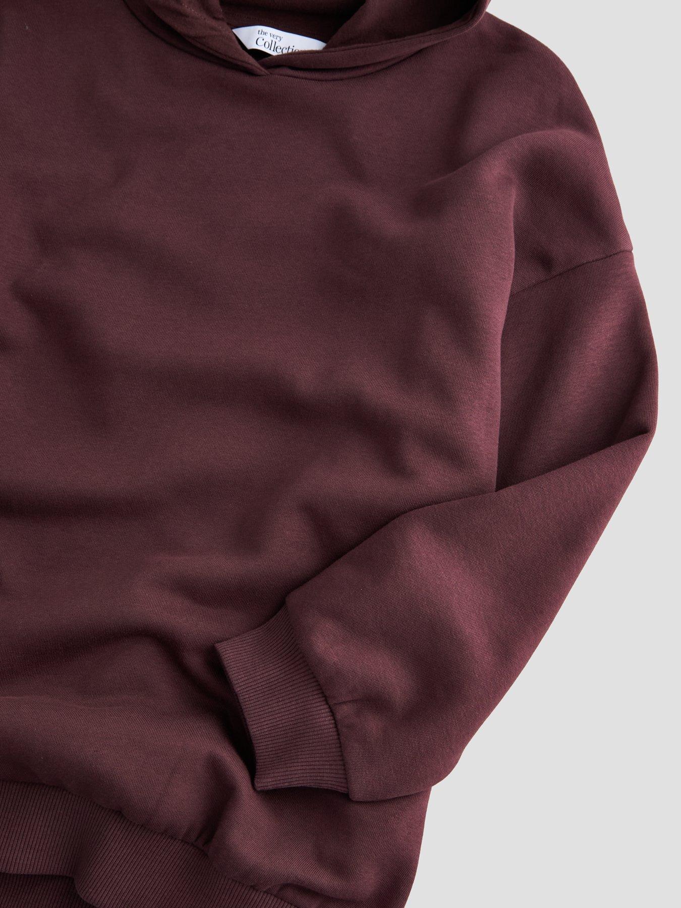 Image 3 of 5 of The Very Collection Girls Oversized Hoody And Ribbed Flare Legging - Chocolate