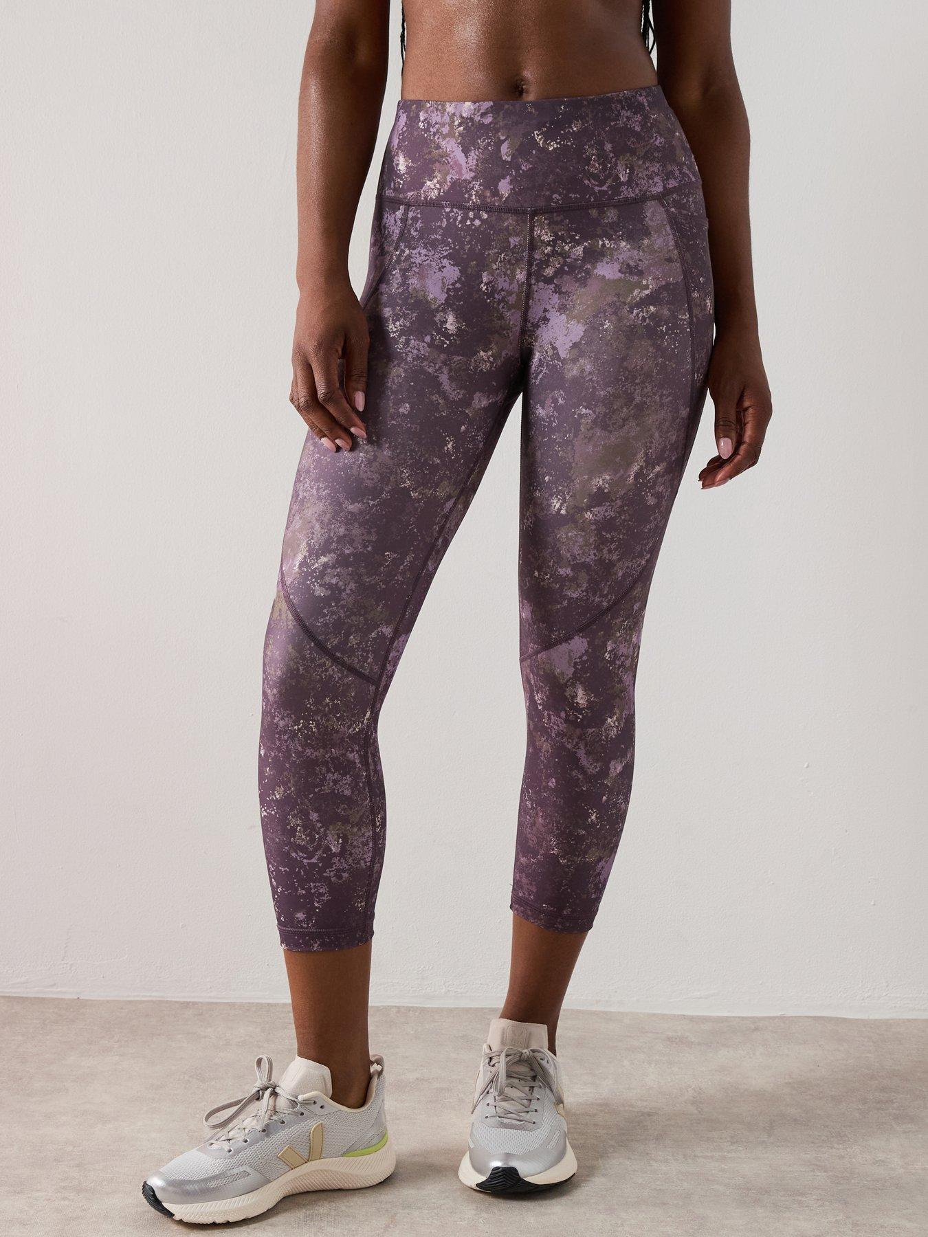 Sweaty Betty Womens Training Power Cropped Workout Leggings - Purple