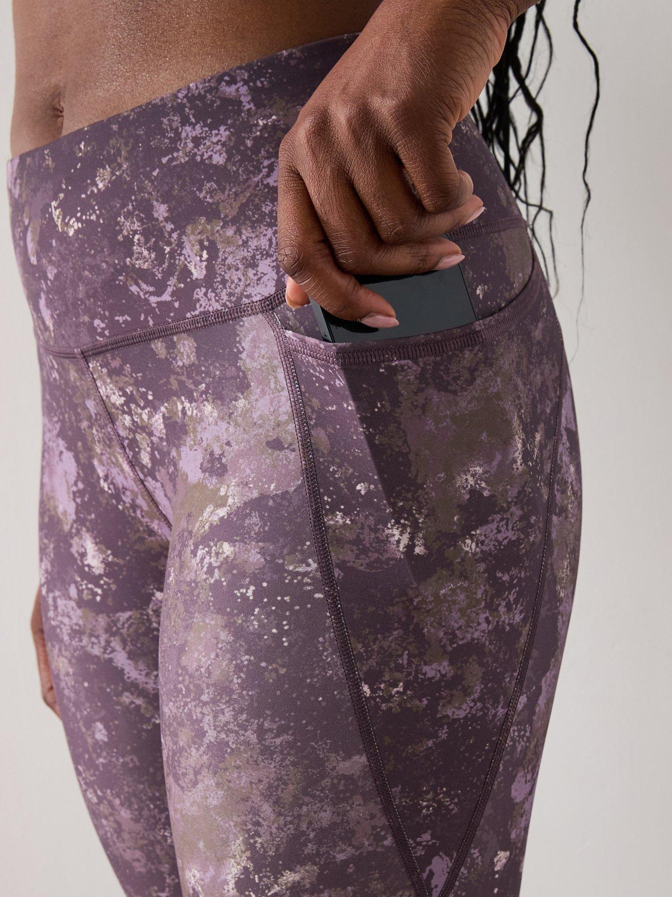 Image 4 of 6 of Sweaty Betty Womens Training Power Cropped Workout Leggings - Purple
