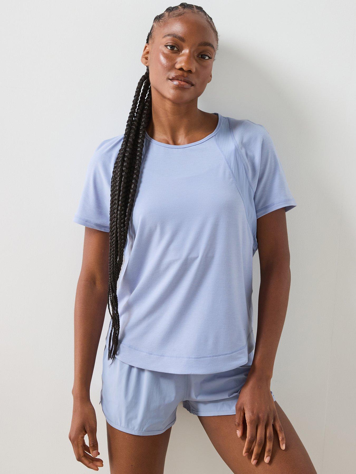 Image 1 of 6 of Sweaty Betty Womens Training Breathe Easy T-Shirt - Blue