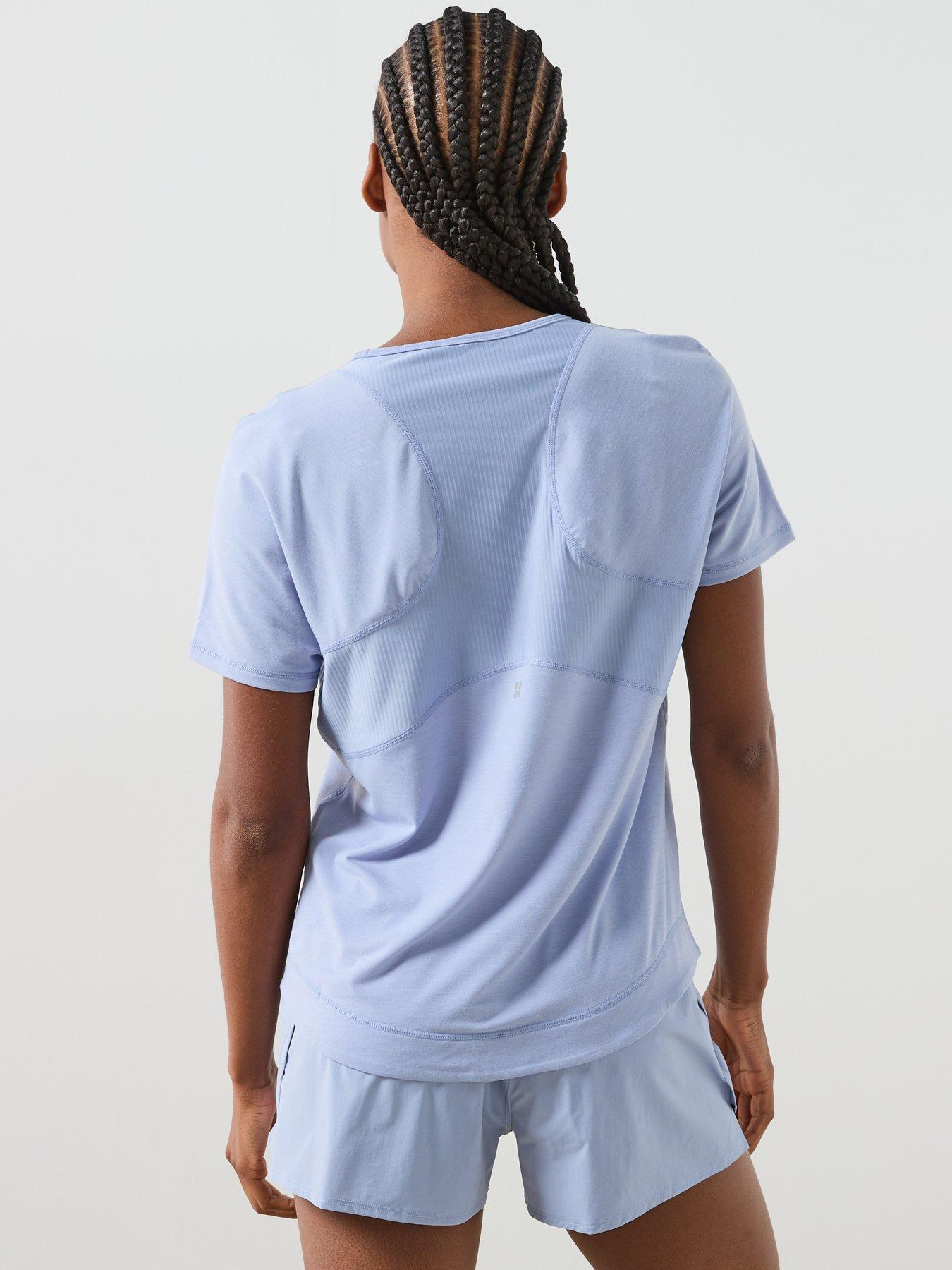 Image 2 of 6 of Sweaty Betty Womens Training Breathe Easy T-Shirt - Blue