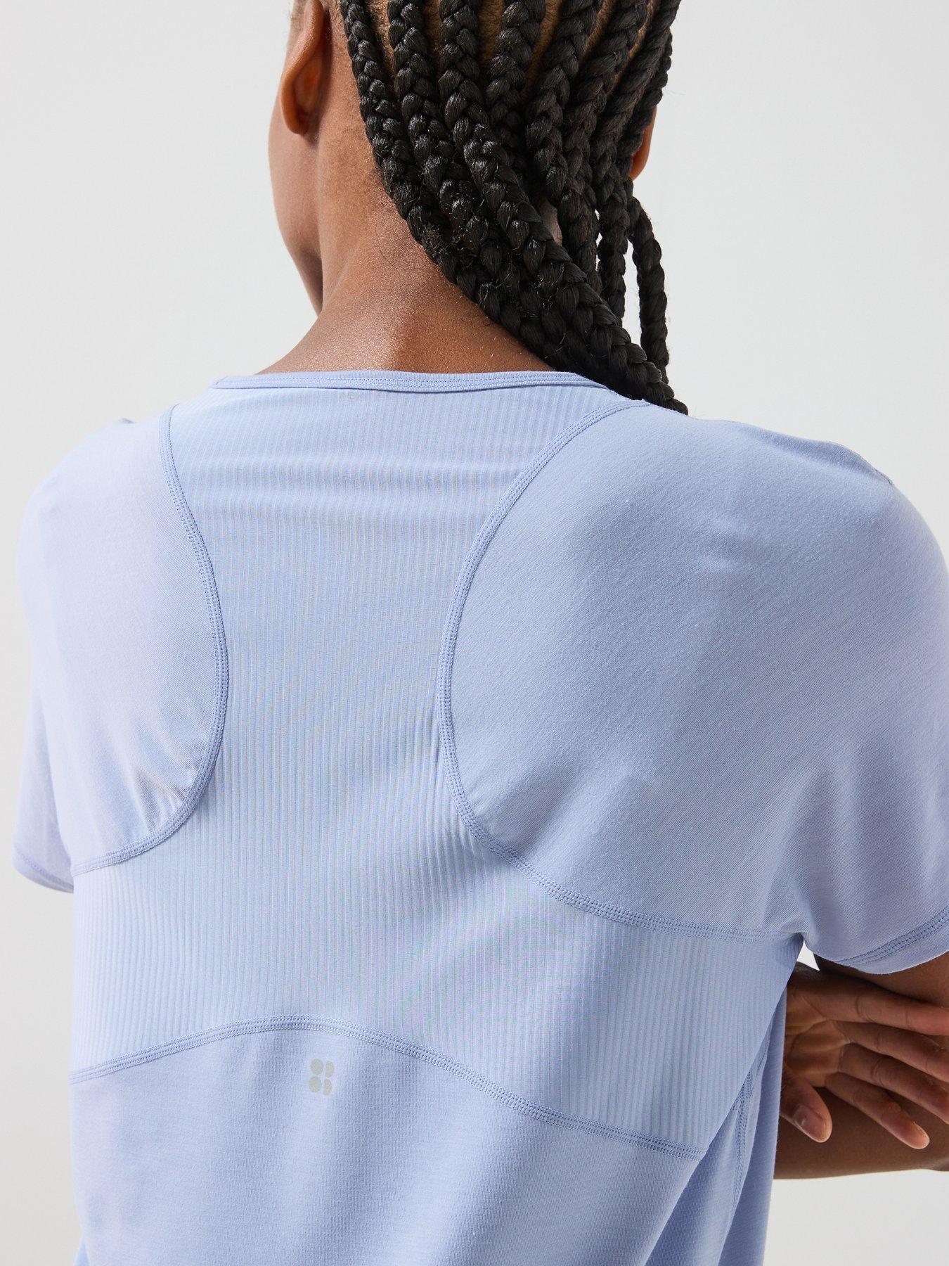 Image 5 of 6 of Sweaty Betty Womens Training Breathe Easy T-Shirt - Blue
