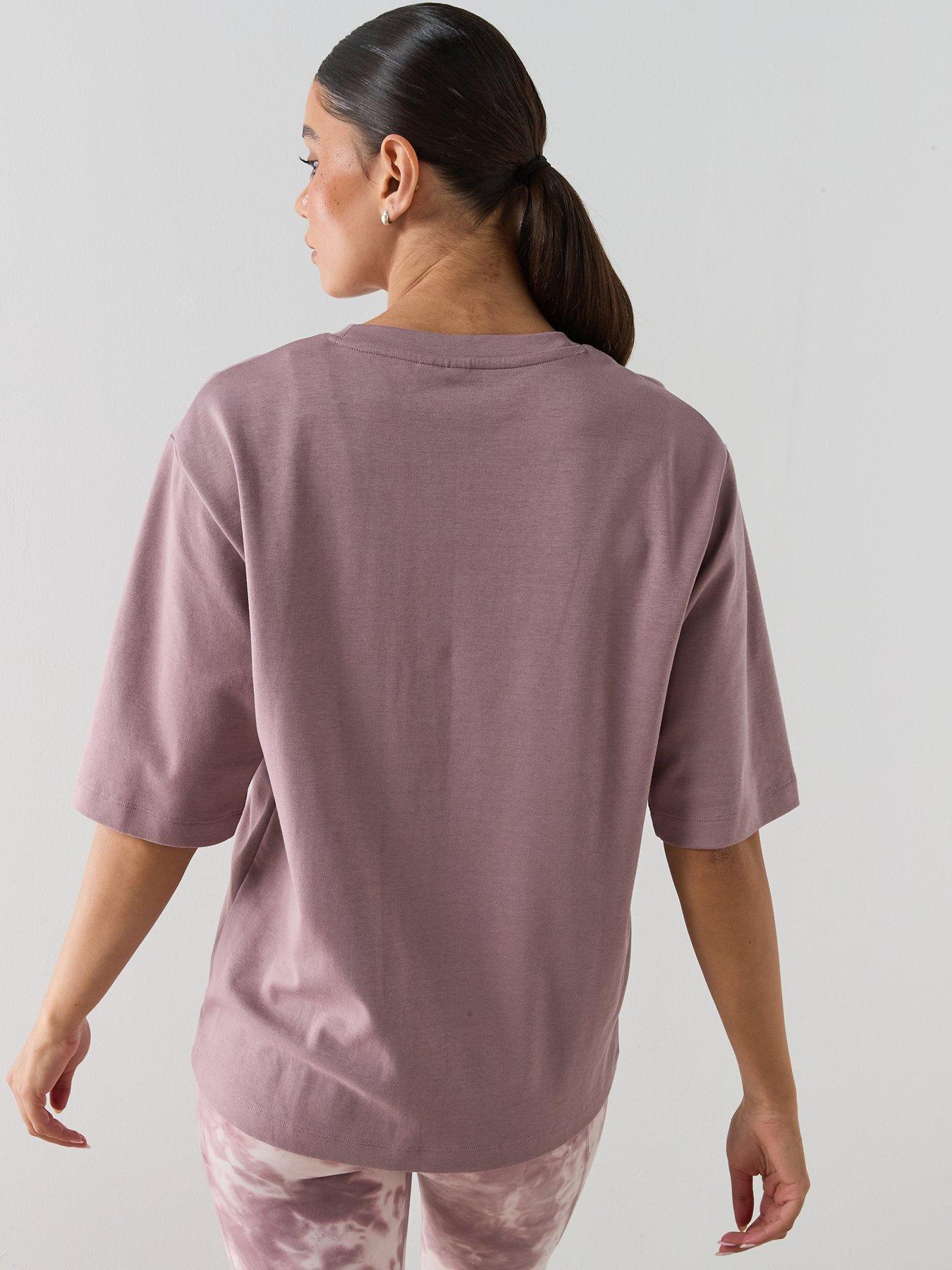Image 2 of 4 of Sweaty Betty Womens Training Elevated Cotton Longline T-Shirt - Purple