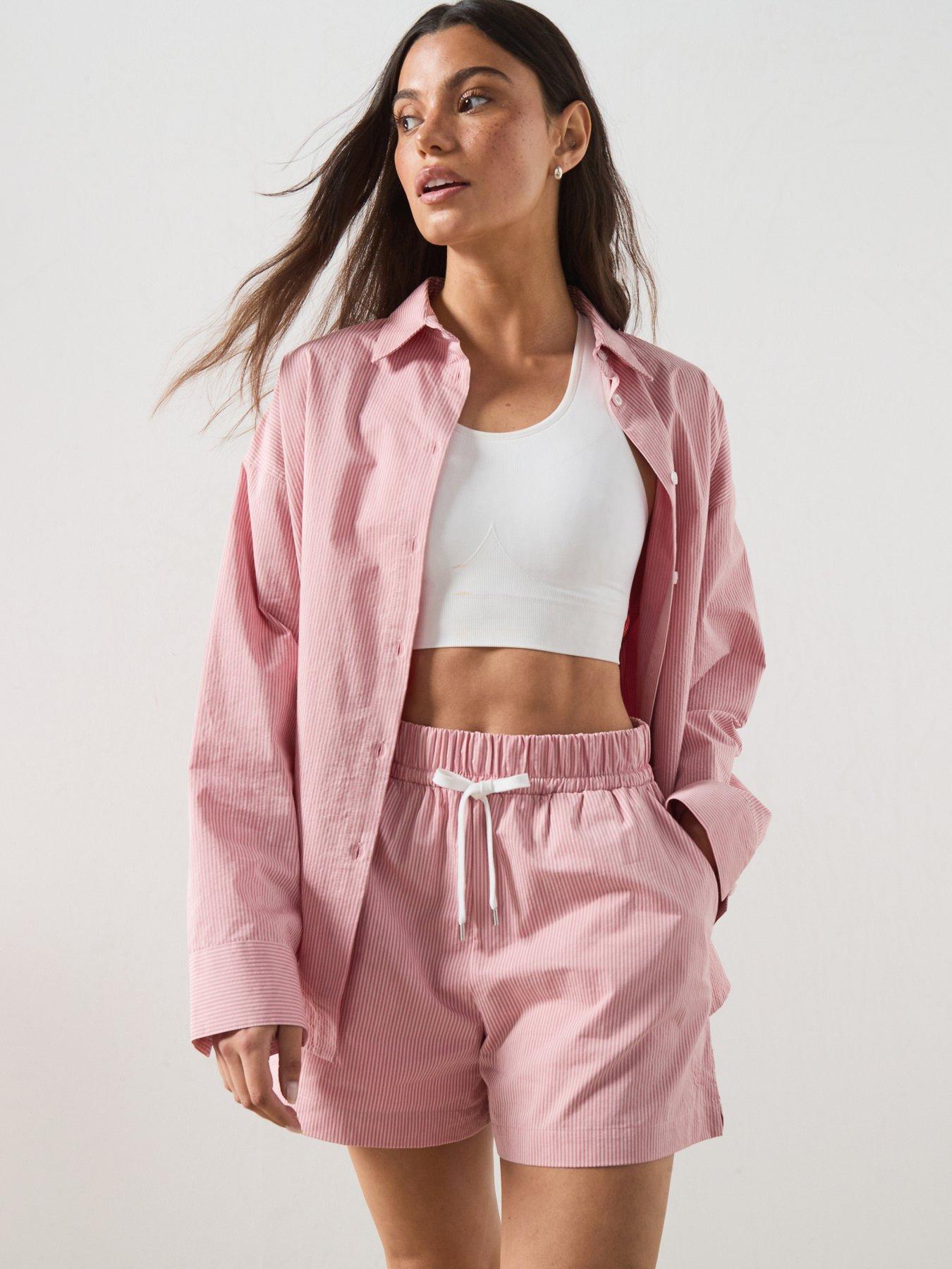 Sweaty Betty Womens Summer Stripe Shirt, Pink, Size Xl, Women