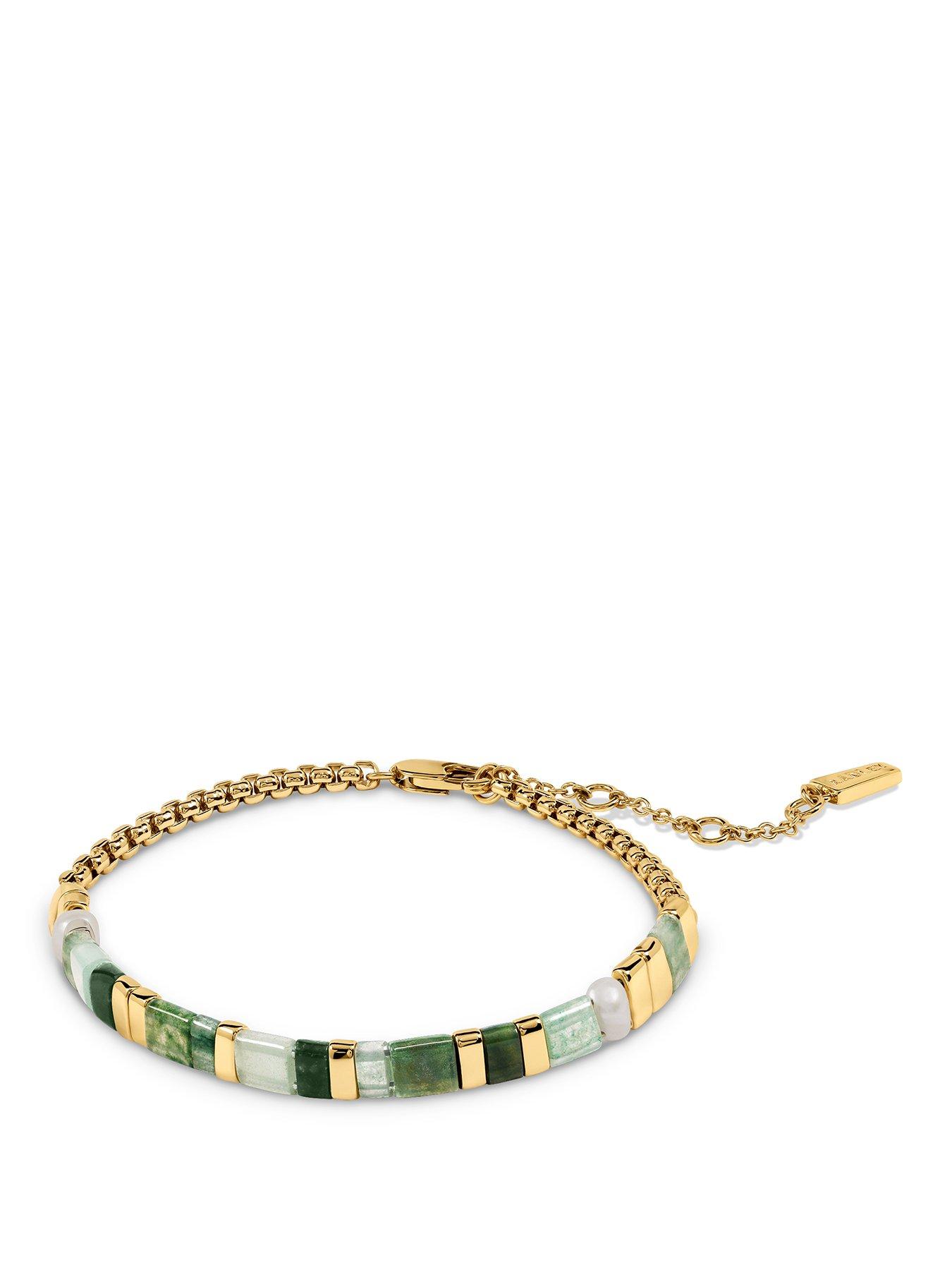 Radley Pale Gold Green Tone Friendship Bracelet
