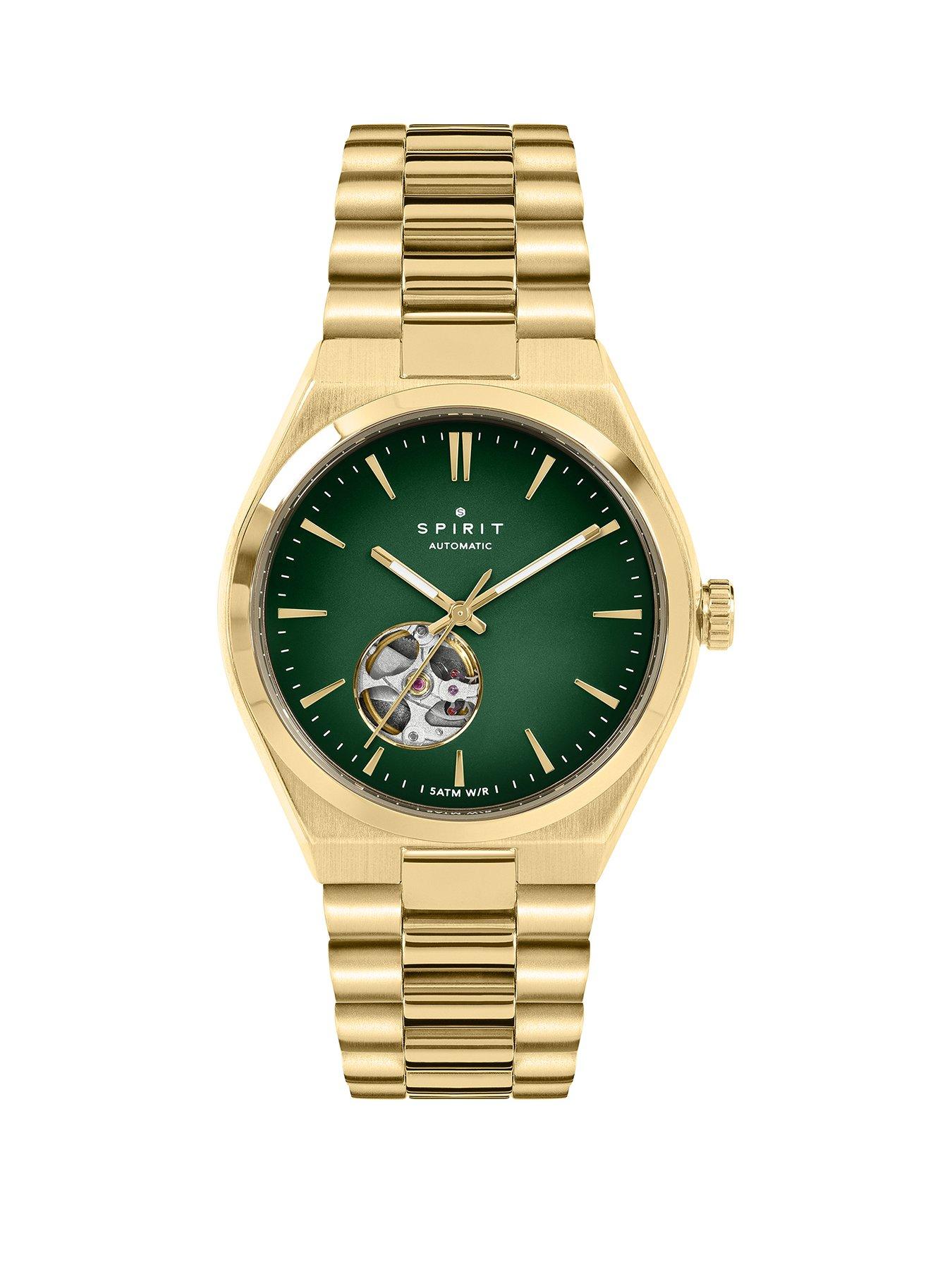 Spirit Spirit Gents Automatic Gold Tone Bracelet Watch