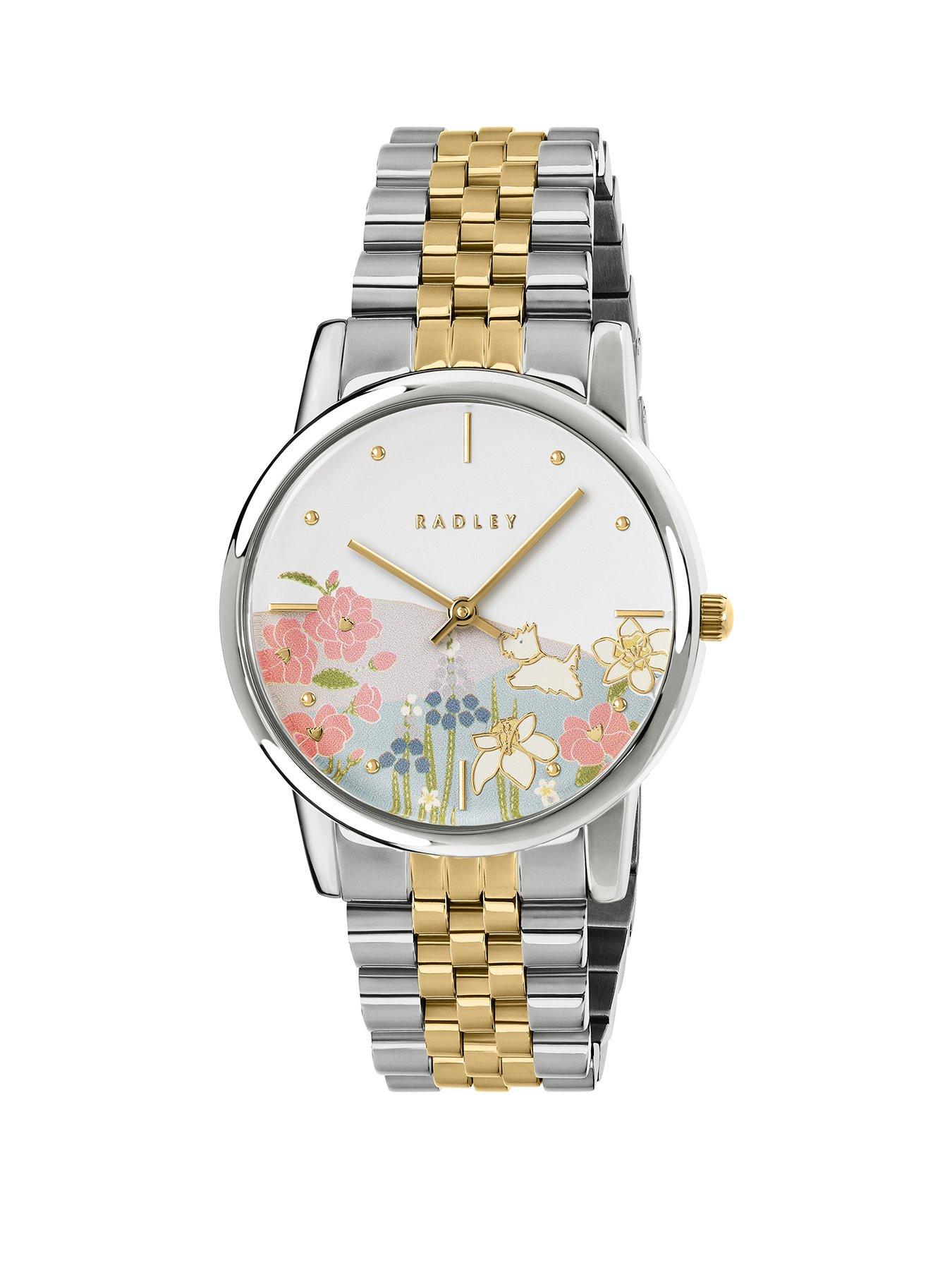 Radley Spring Meadows Silver & Pale Gold Plated Stainless Steel Bracelet Watch