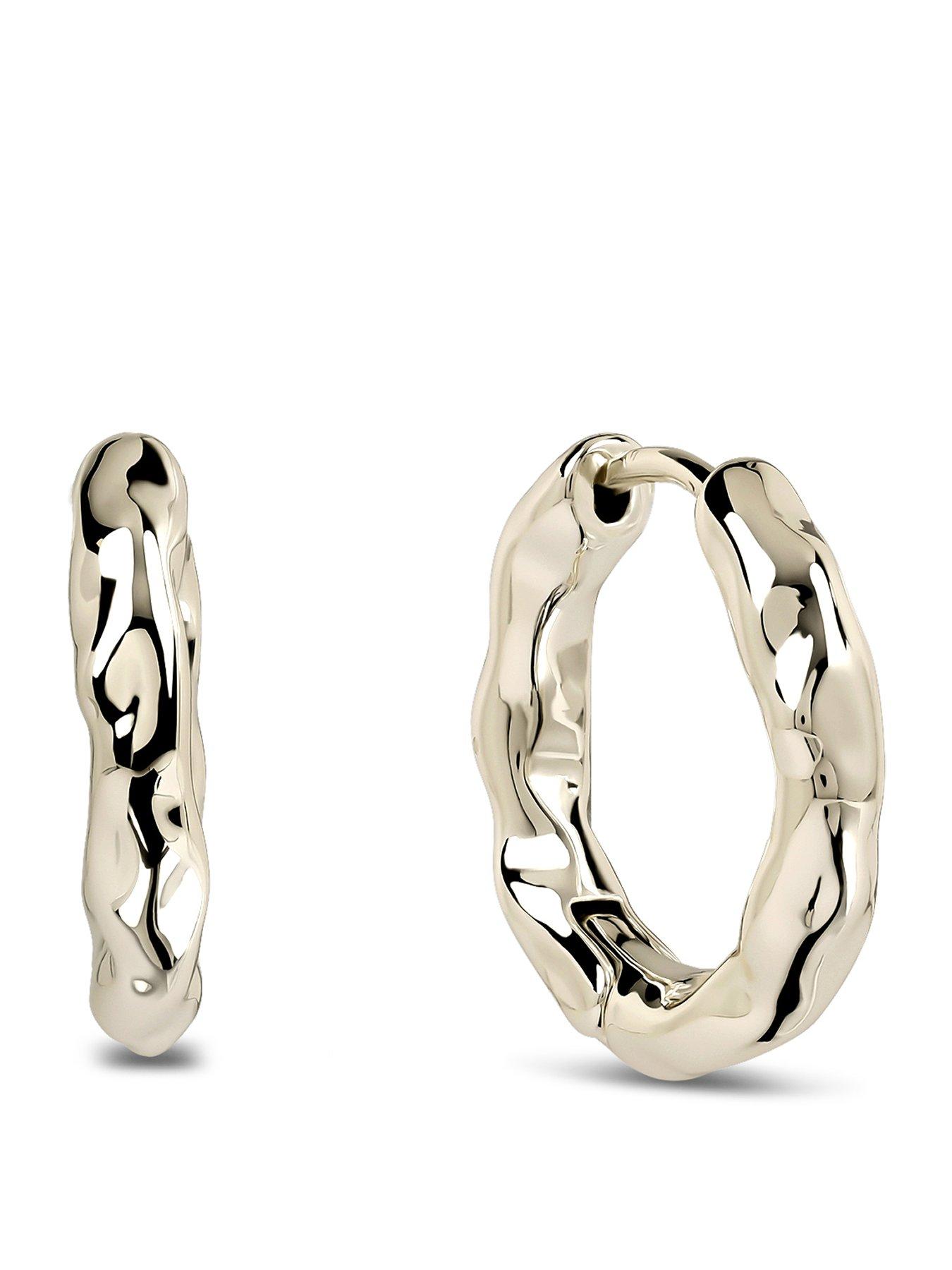 Radley 18ct GP Hammer Hoop Earrings