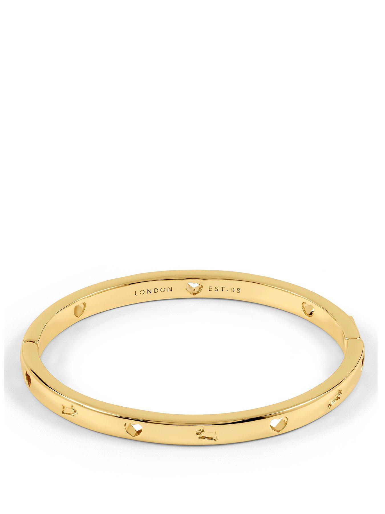 Radley Pale Gold Cut Out Heart  &  Dog Bangle