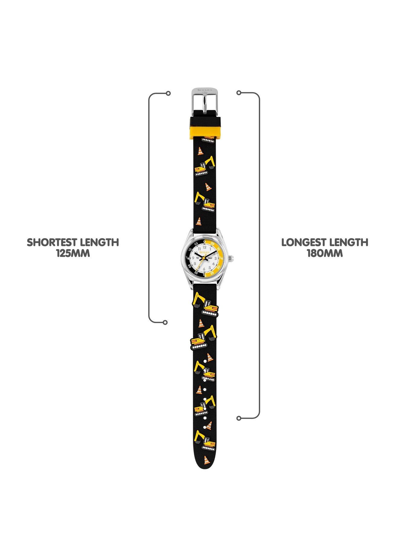 Image 4 of 5 of Tikkers Time Teacher 3D Digger Black Silicone Strap Watch