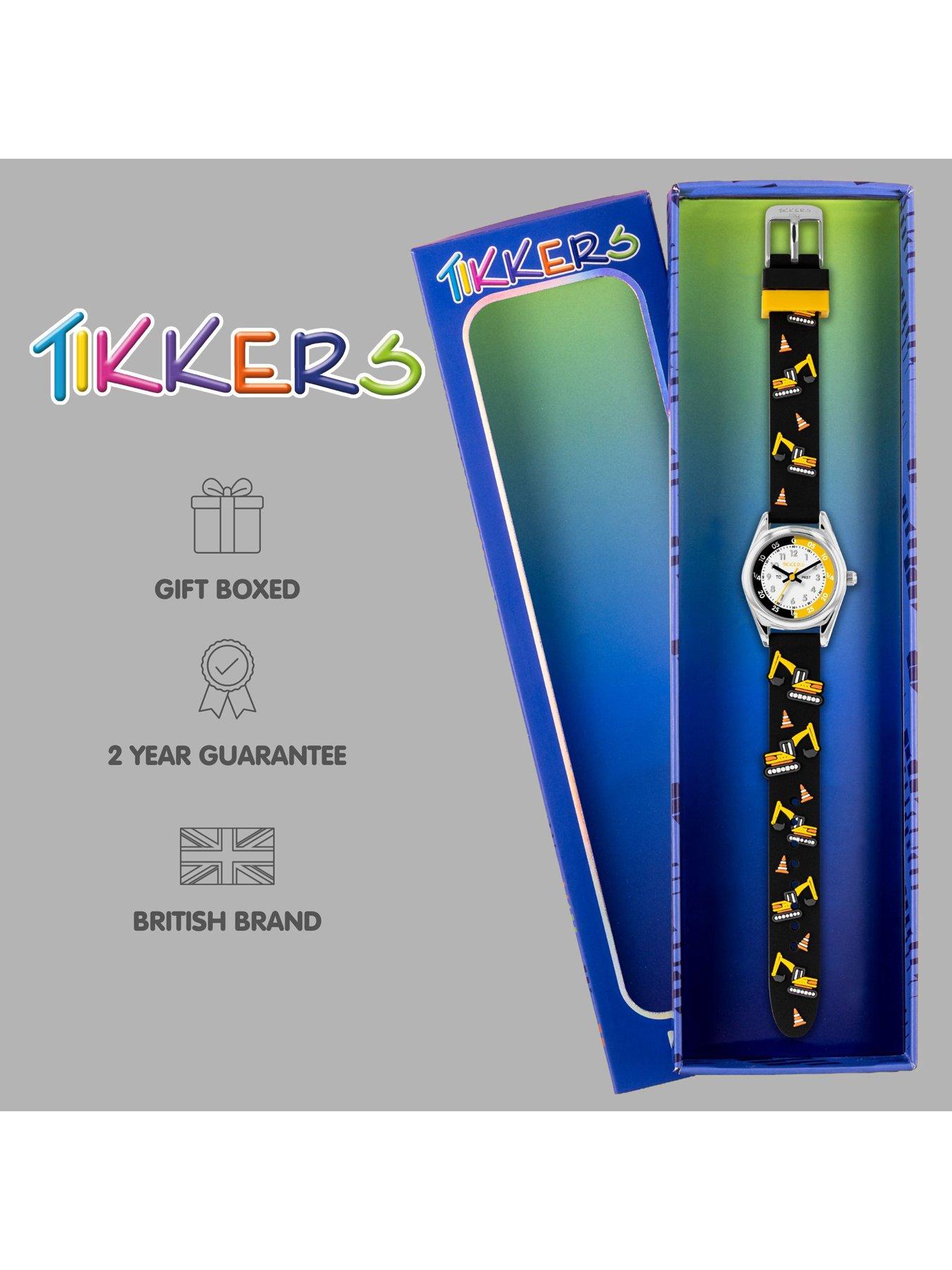 Image 5 of 5 of Tikkers Time Teacher 3D Digger Black Silicone Strap Watch