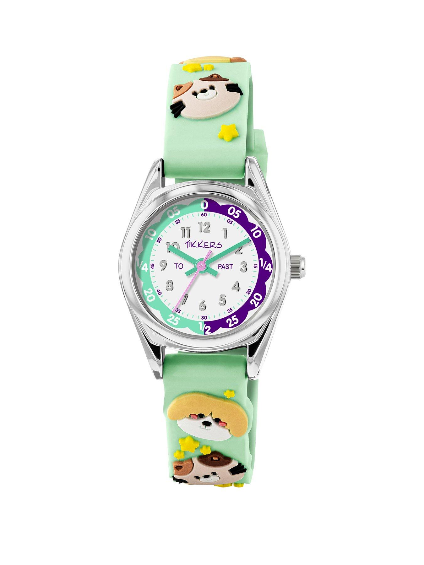 Tikkers 3D Animal Aqua Silicone Strap Watch