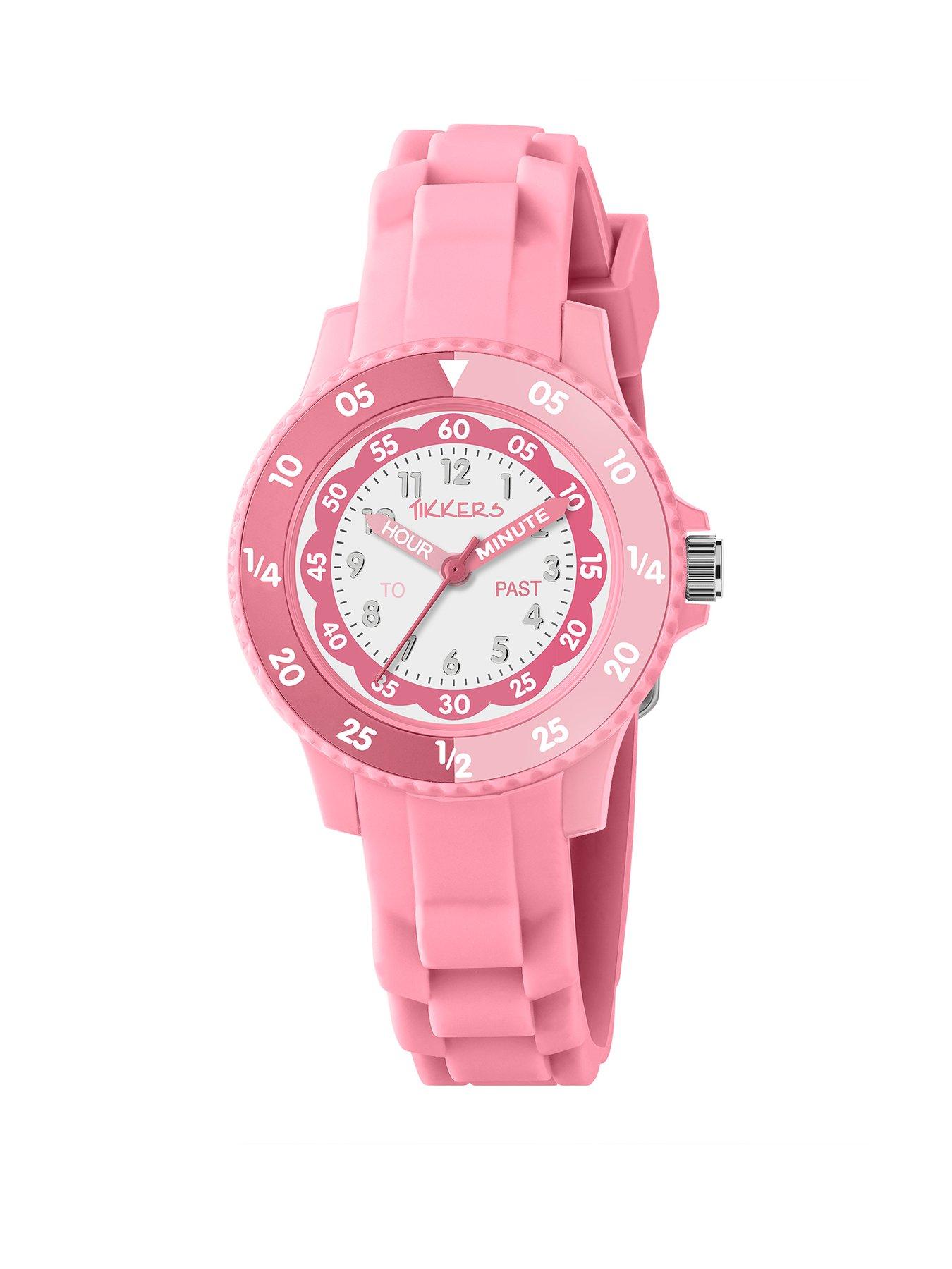 Image 1 of 5 of Tikkers Pink Silicone strap Timer Teacher Watch
