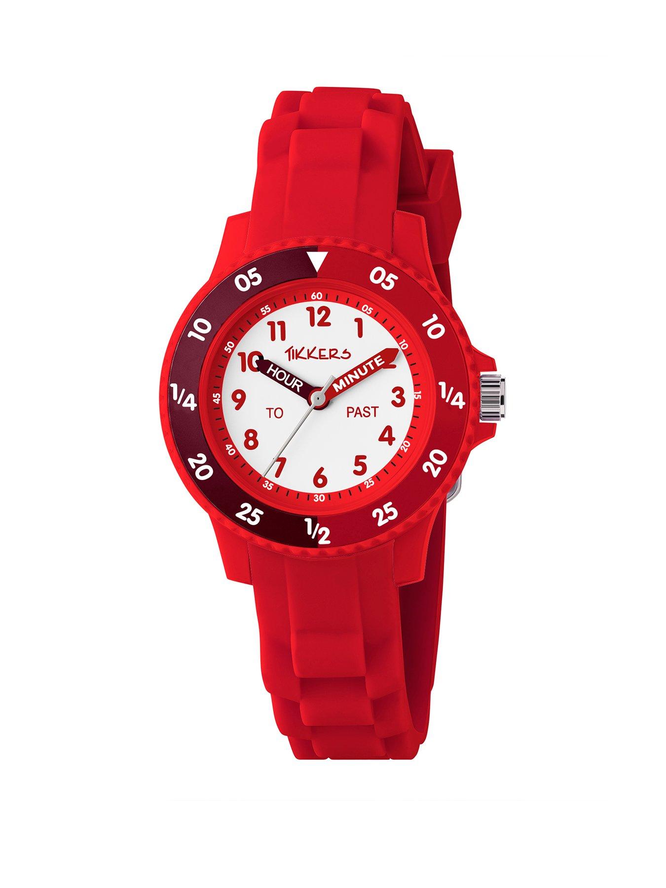 Image 1 of 5 of Tikkers Red Silicone strap Timer Teacher Watch