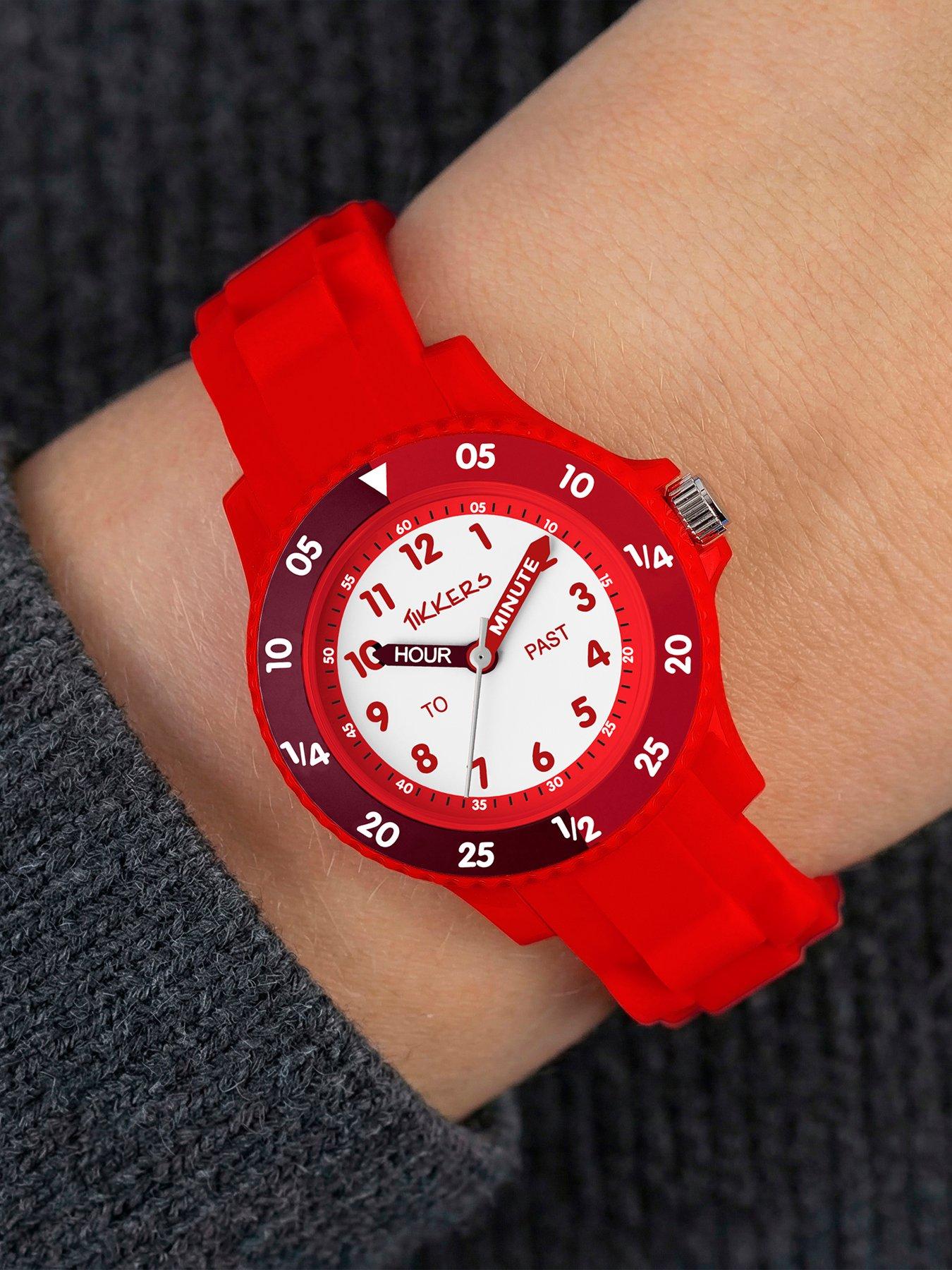 Image 2 of 5 of Tikkers Red Silicone strap Timer Teacher Watch