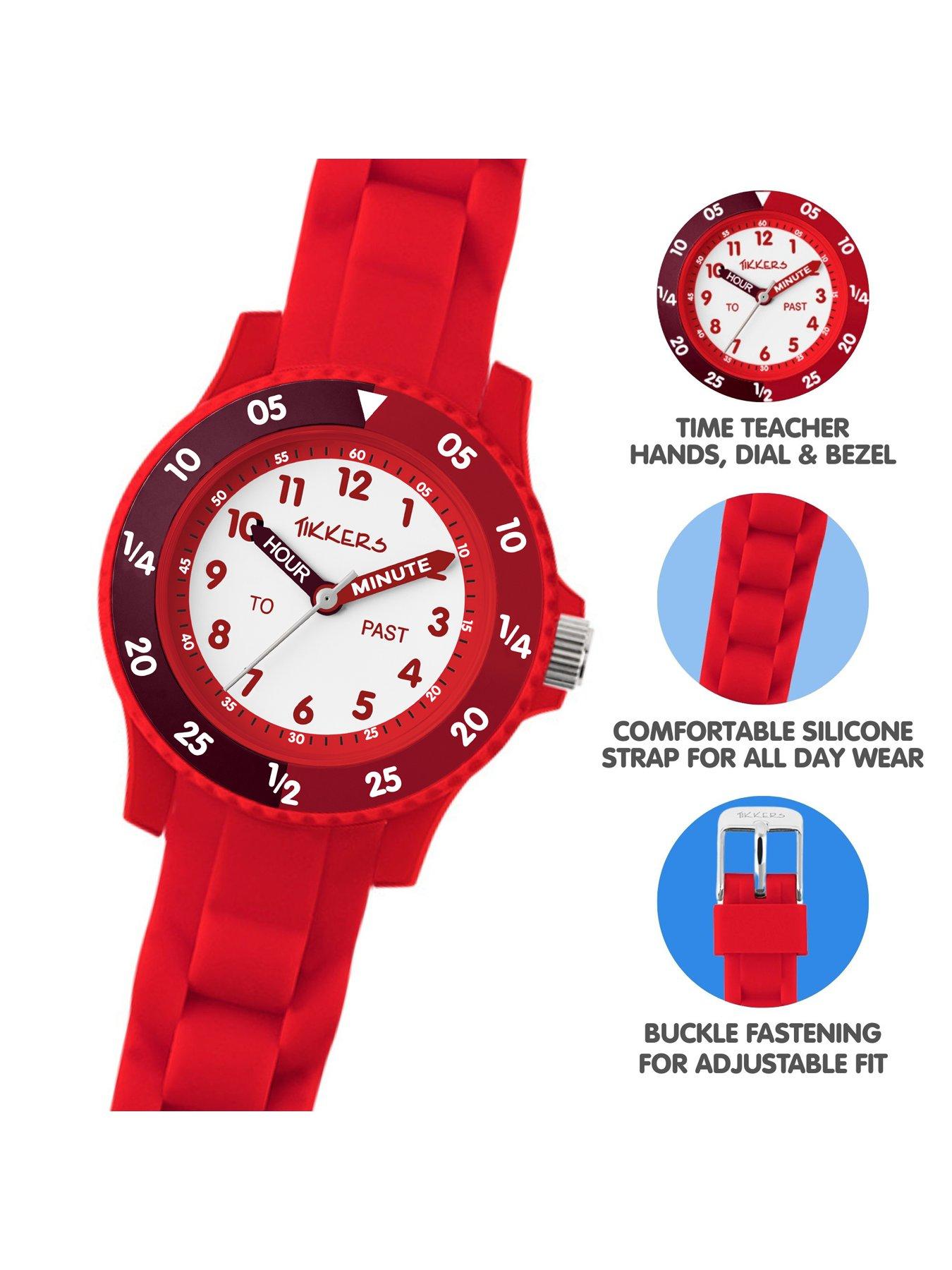 Image 3 of 5 of Tikkers Red Silicone strap Timer Teacher Watch