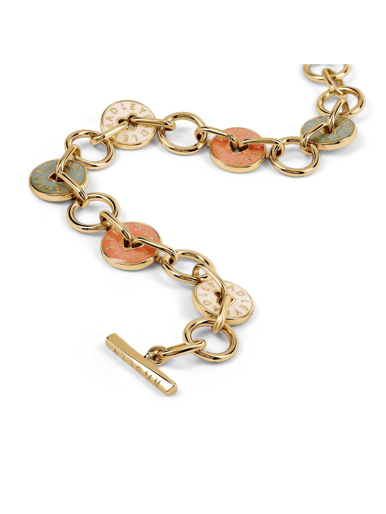 Image 3 of 4 of Radley 18ct GP Salt, Pistachio and Carnation Enamel Charm Bracelet