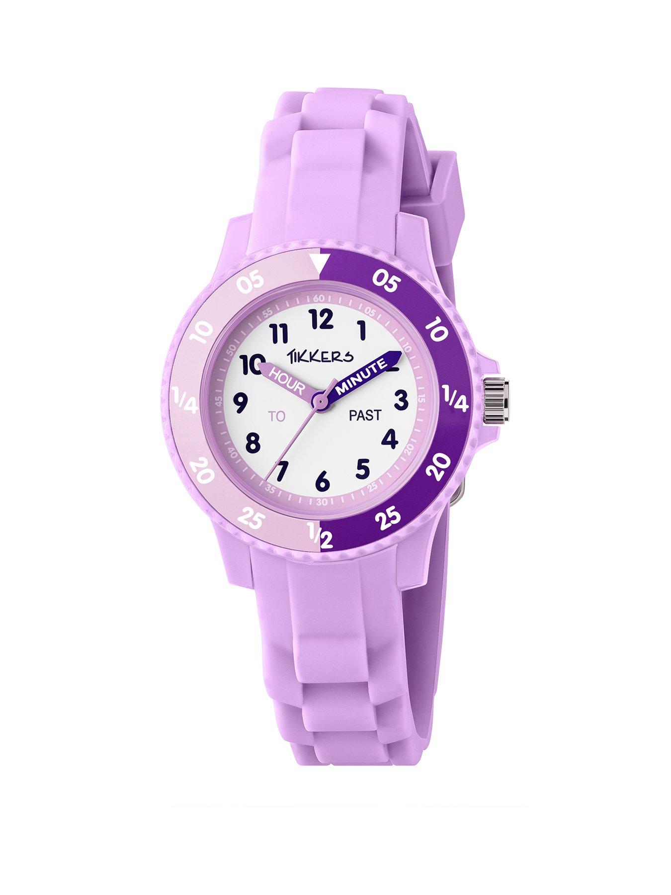 Tikkers Lilac Silicone strap Timer Teacher Watch