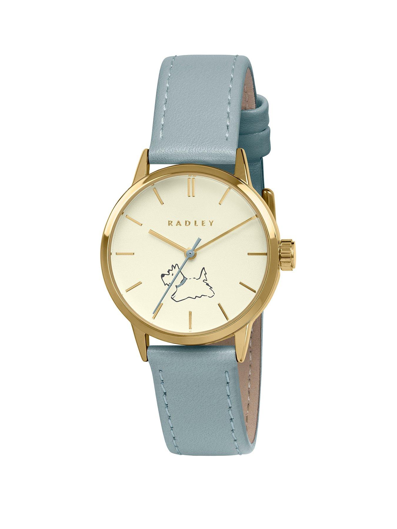 Radley Walkies Gold Plated Pistachio Leather Strap Watch
