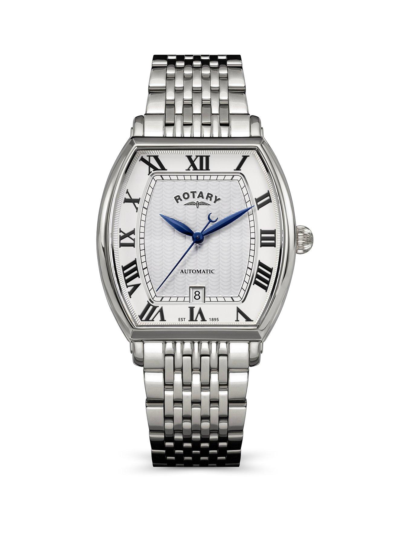 Rotary Men's Automatic SS Bracelet White Dial 50m