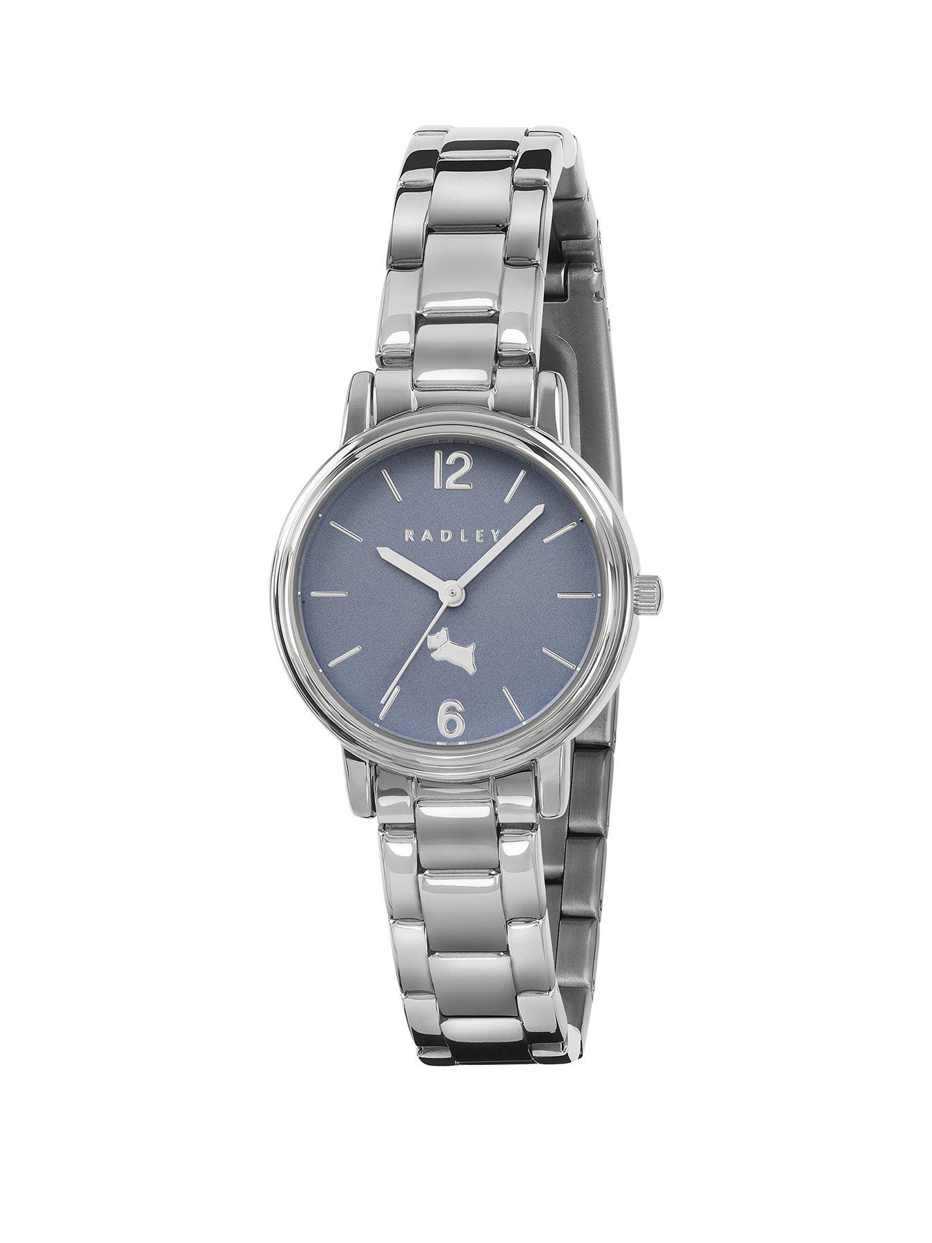 Radley Silver Plated Moonlight Dial Stainless Steel Bracelet Watch