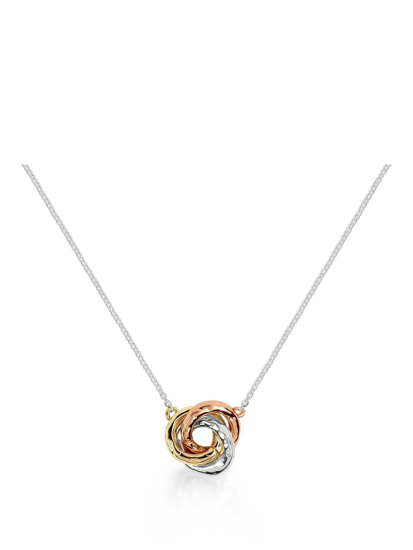 Radley Triple Plated Hammered Ring Necklace