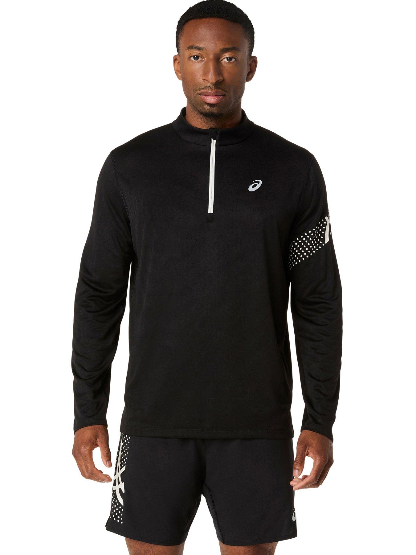Asics Men's Running Icon 1/2 Zip Long Sleeve Top - Black