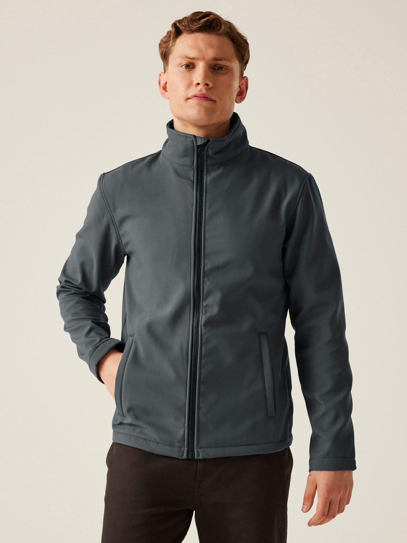 Regatta Mens Professional Workwear Ablaze Printable Softshell Jacket- Grey