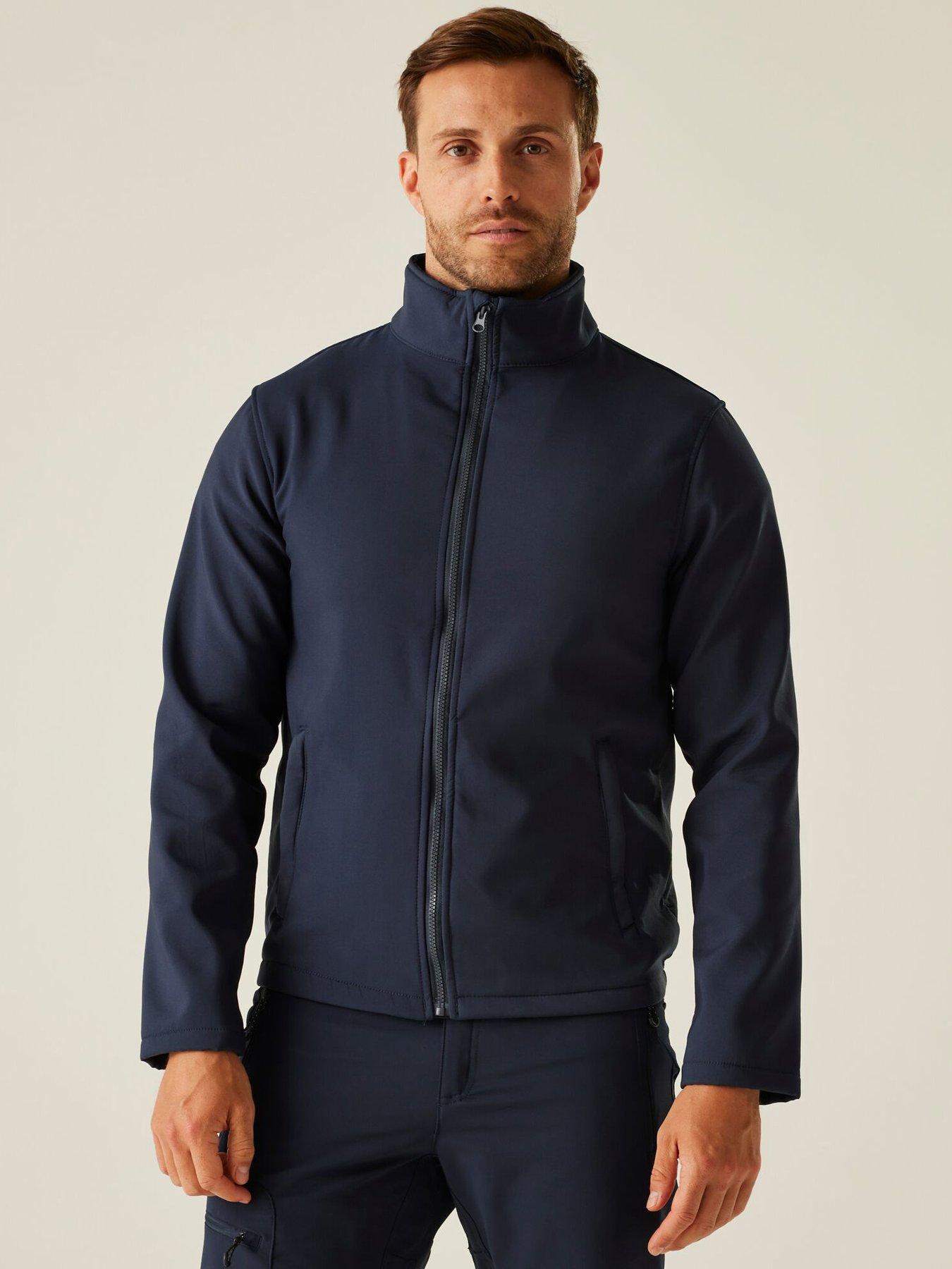 Image 1 of 5 of Regatta Mens Professional Workwear Ablaze Printable Softshell Jacket-navy