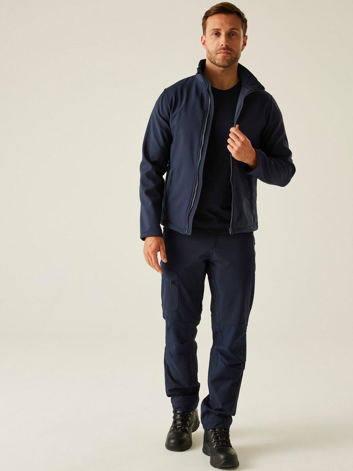 Image 3 of 5 of Regatta Mens Professional Workwear Ablaze Printable Softshell Jacket-navy