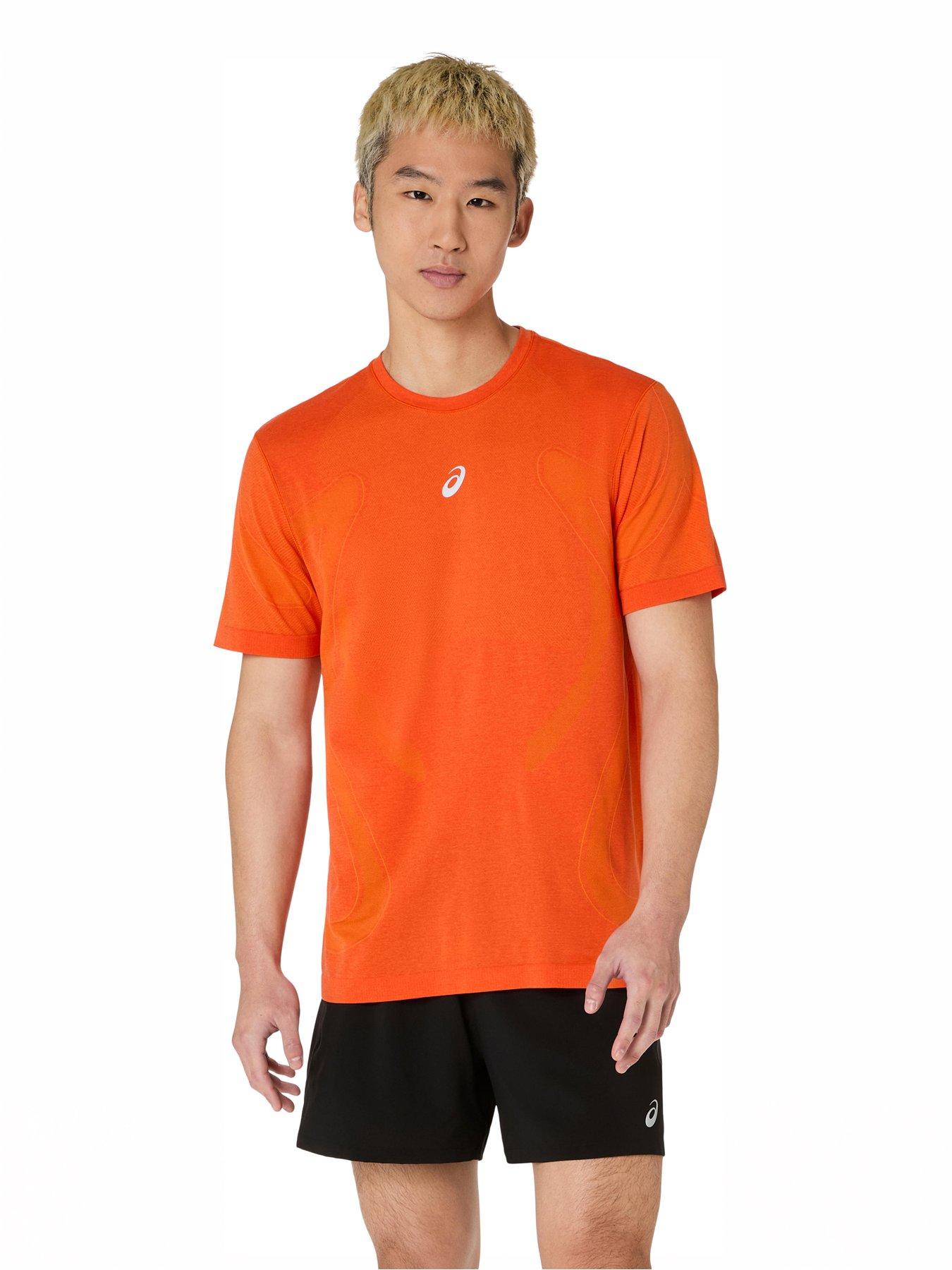 Asics Men's Running Road Seamless Short Sleeve T-Shirt - Orange