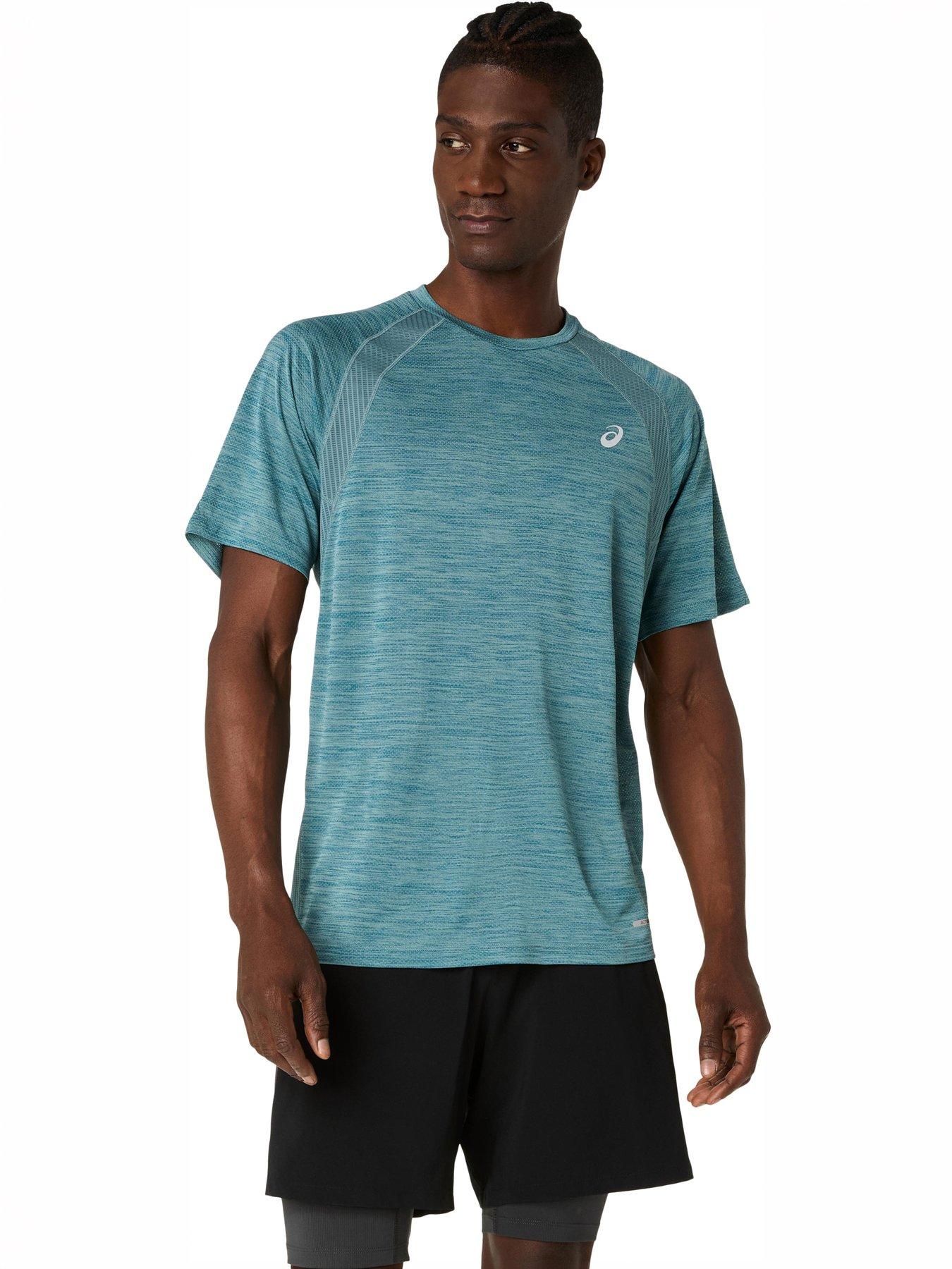 Asics Men's Running Road Seamless Short Sleeve T-Shirt - Blue