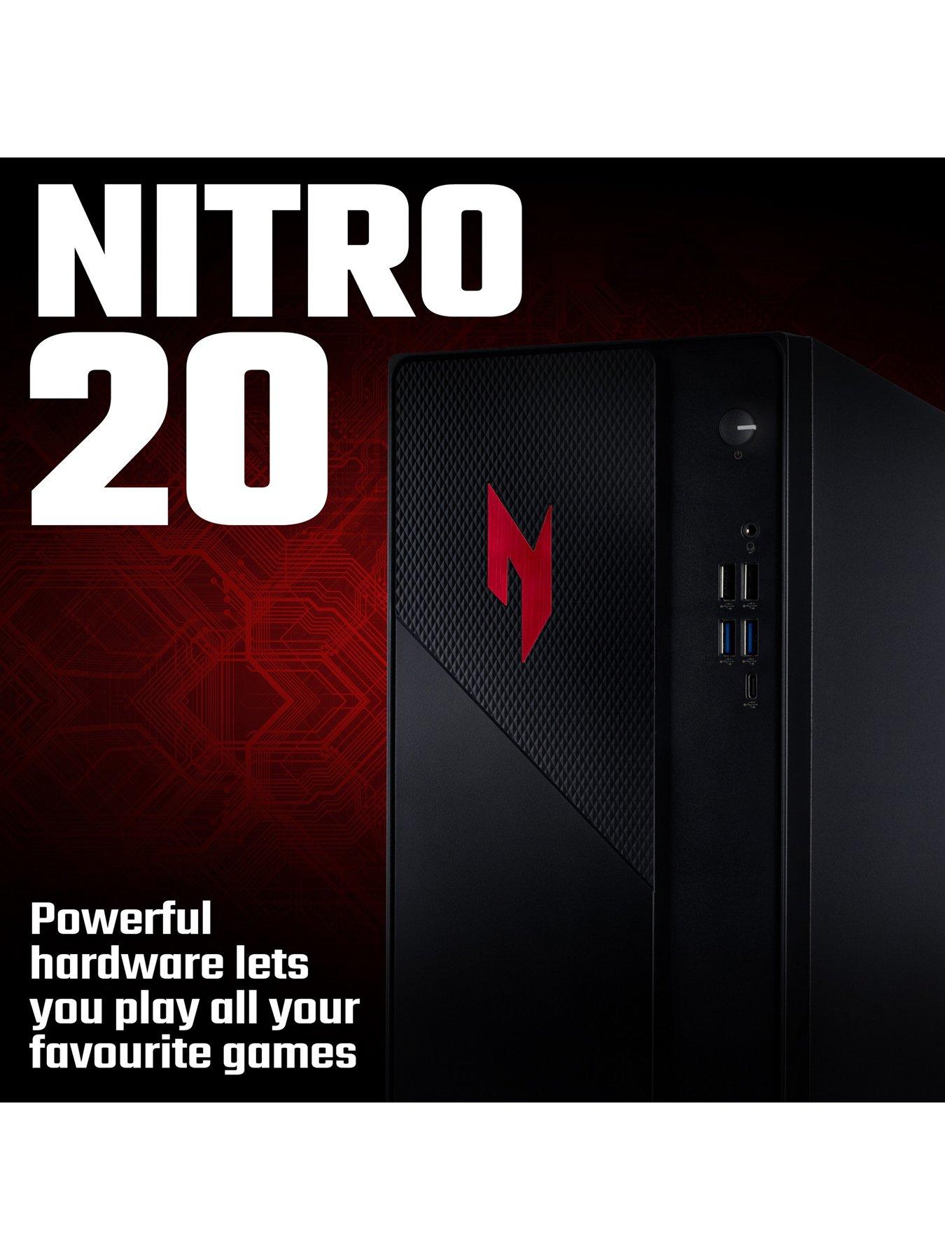 Image 2 of 8 of Acer Nitro N20-101 Gaming Desktop - GeForce RTX 5050 - Intel Core 5 - 16GB RAM - 512GB - Black