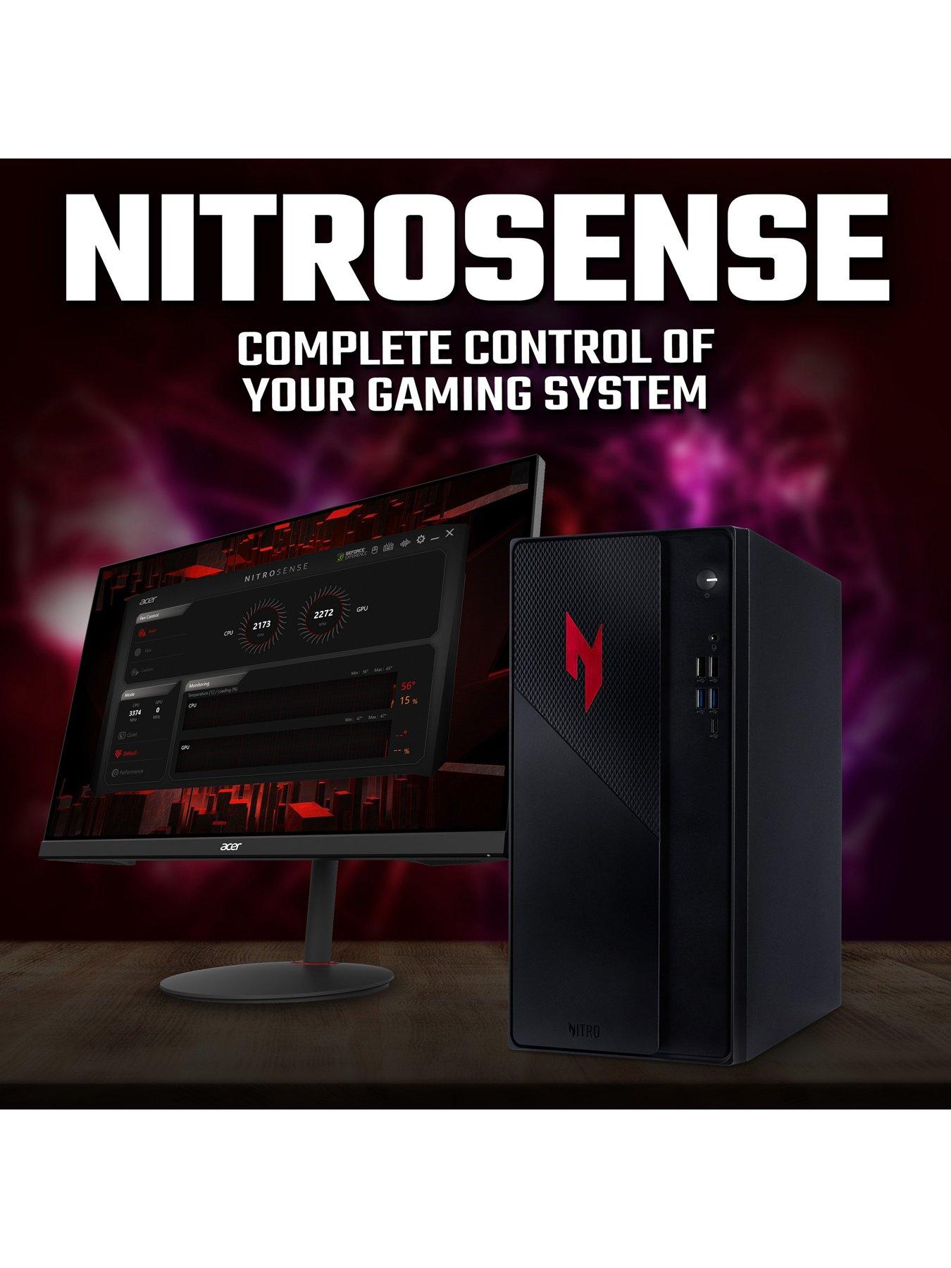Image 4 of 8 of Acer Nitro N20-101 Gaming Desktop - GeForce RTX 5050 - Intel Core 5 - 16GB RAM - 512GB - Black