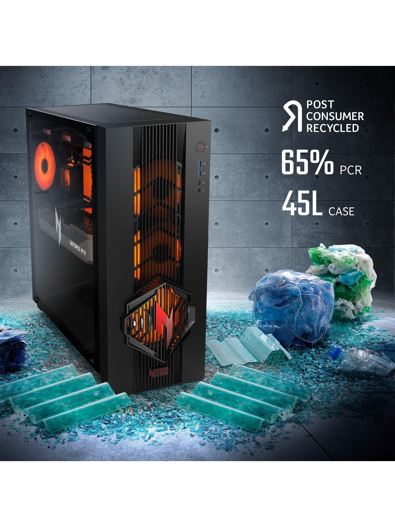 Image 7 of 8 of Acer Nitro N70 Gaming Desktop - GeForce RTX 5080 - AMD Ryzen 7 - 32GB RAM - 2TB - Black