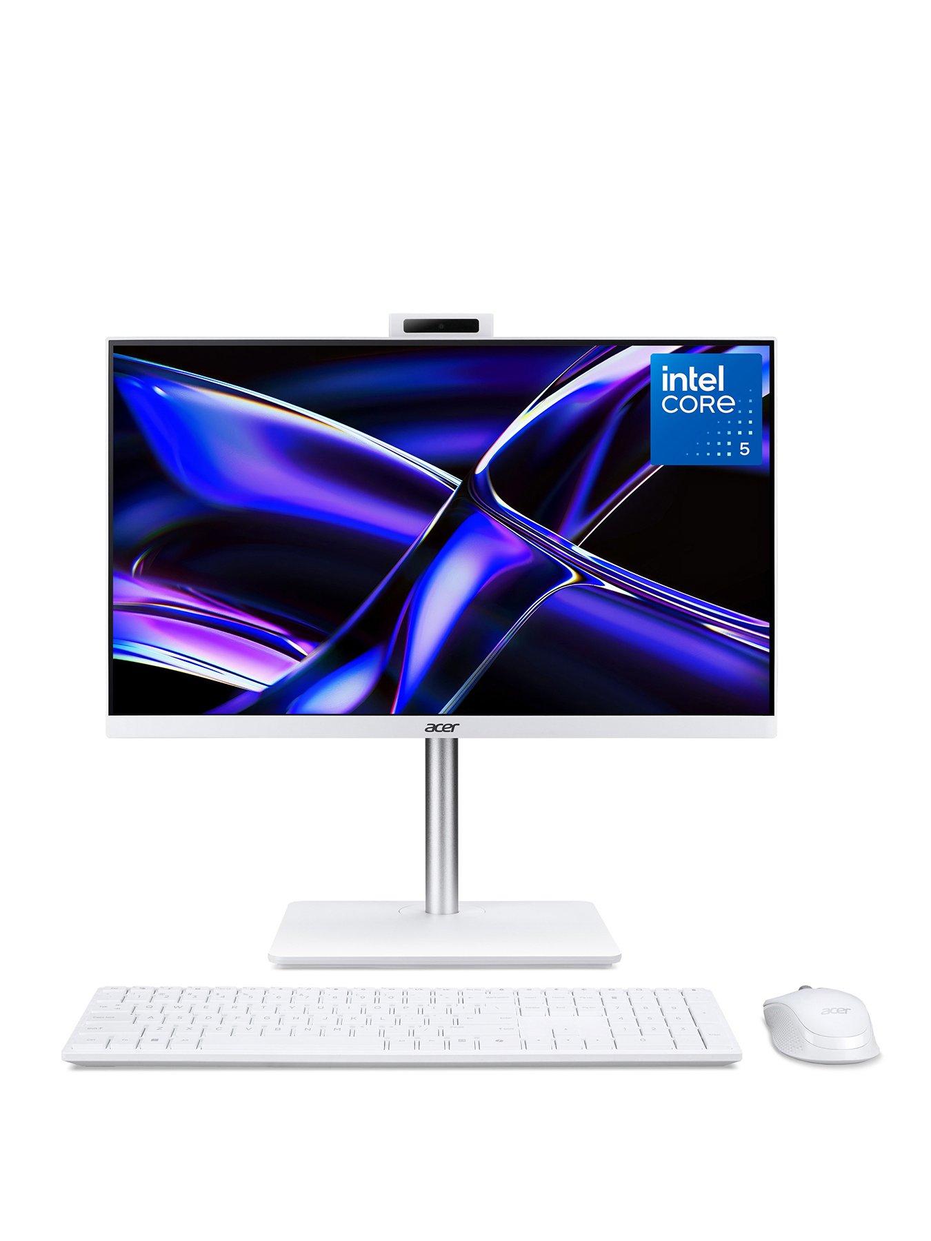 Image 1 of 7 of Acer AIO Desktop C24-A - Intel Core 5 - 8GB RAM - 1TB - 23.8in - White