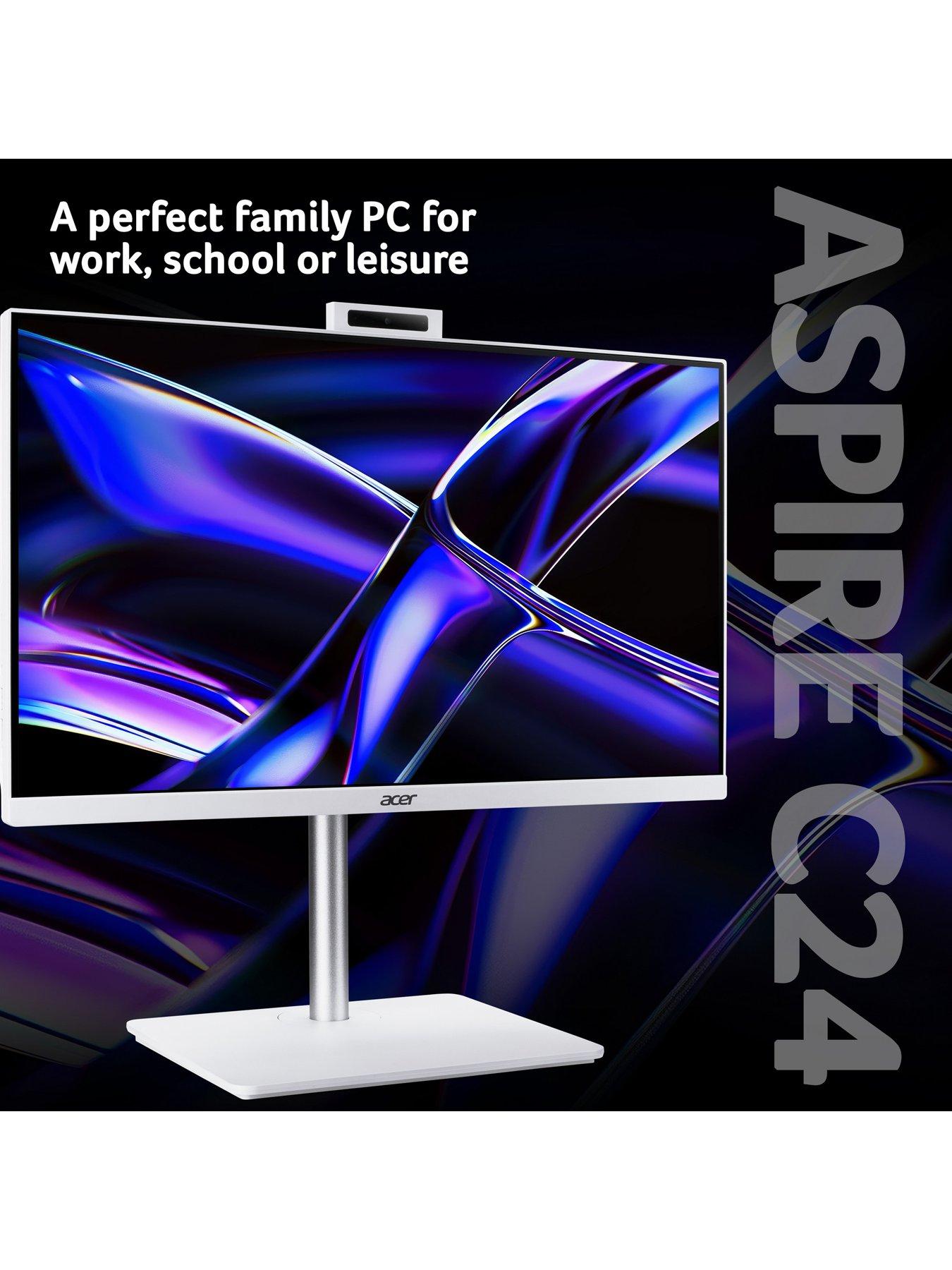 Image 2 of 7 of Acer AIO Desktop C24-A - Intel Core 5 - 8GB RAM - 1TB - 23.8in - White