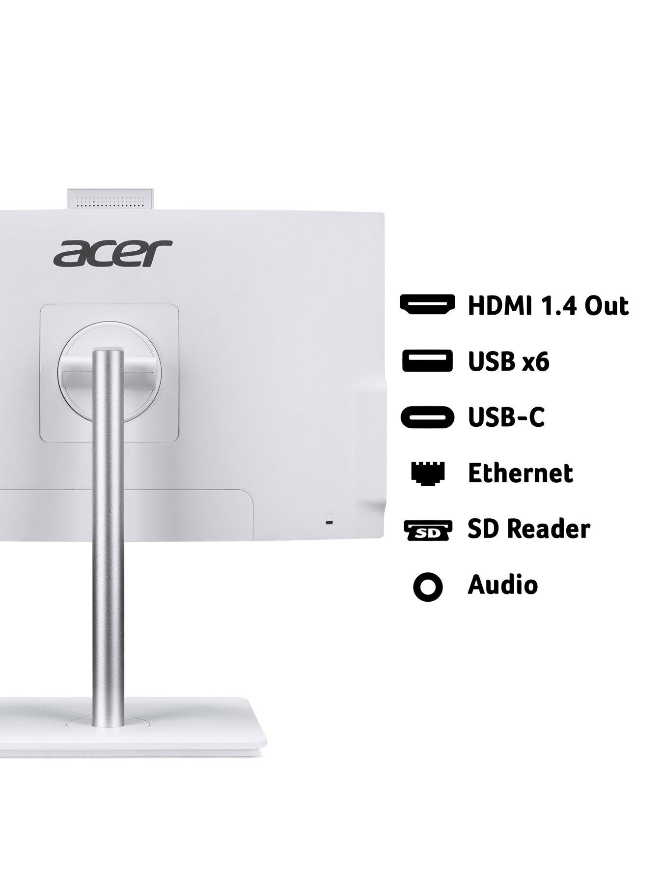 Image 7 of 7 of Acer AIO Desktop C24-A - Intel Core 5 - 8GB RAM - 1TB - 23.8in - White