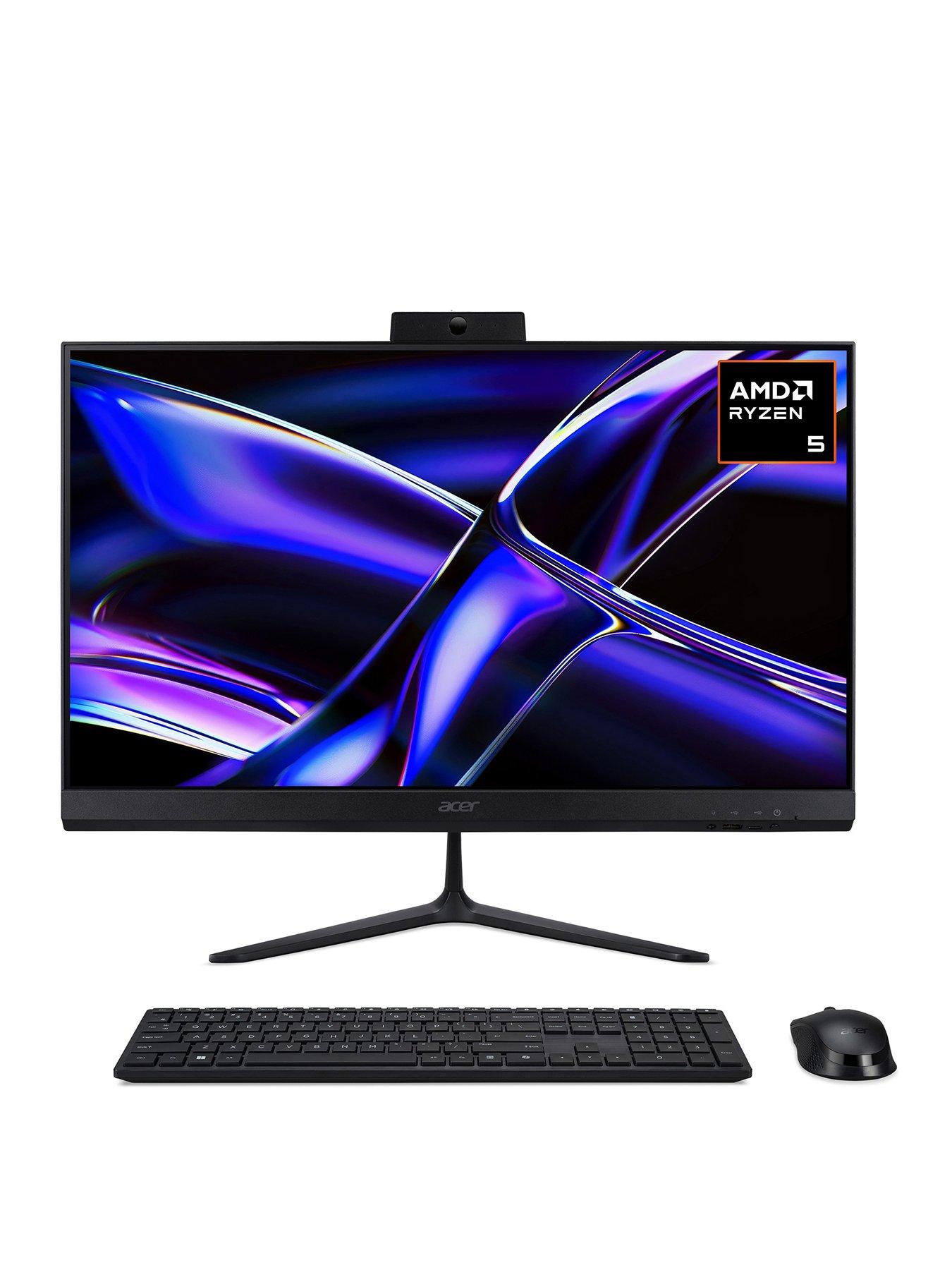 Image 1 of 7 of Acer AIO Desktop C24-B - AMD Ryzen 5 - 16GB RAM - 1TB - 23.8in - Black