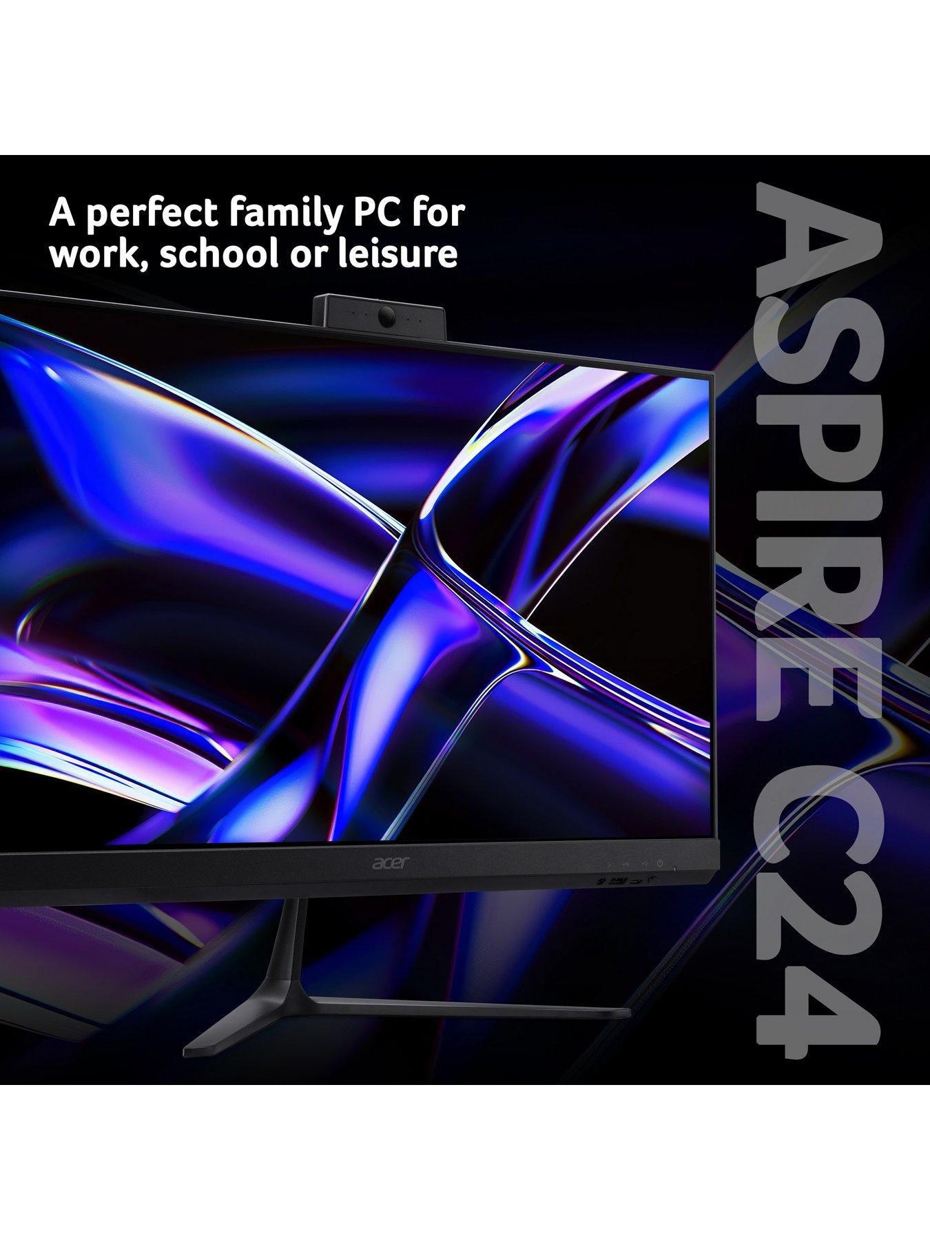Image 2 of 7 of Acer AIO Desktop C24-B - AMD Ryzen 5 - 16GB RAM - 1TB - 23.8in - Black