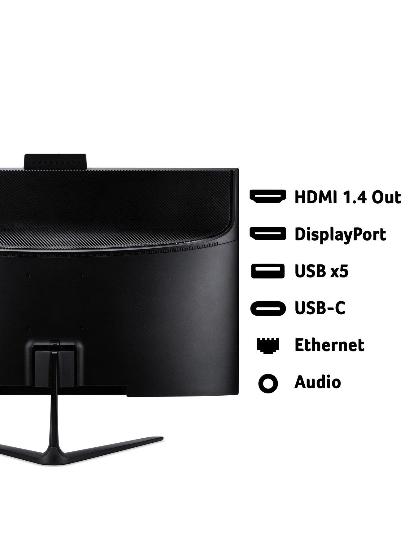 Image 6 of 7 of Acer AIO Desktop C24-B - AMD Ryzen 5 - 16GB RAM - 1TB - 23.8in - Black
