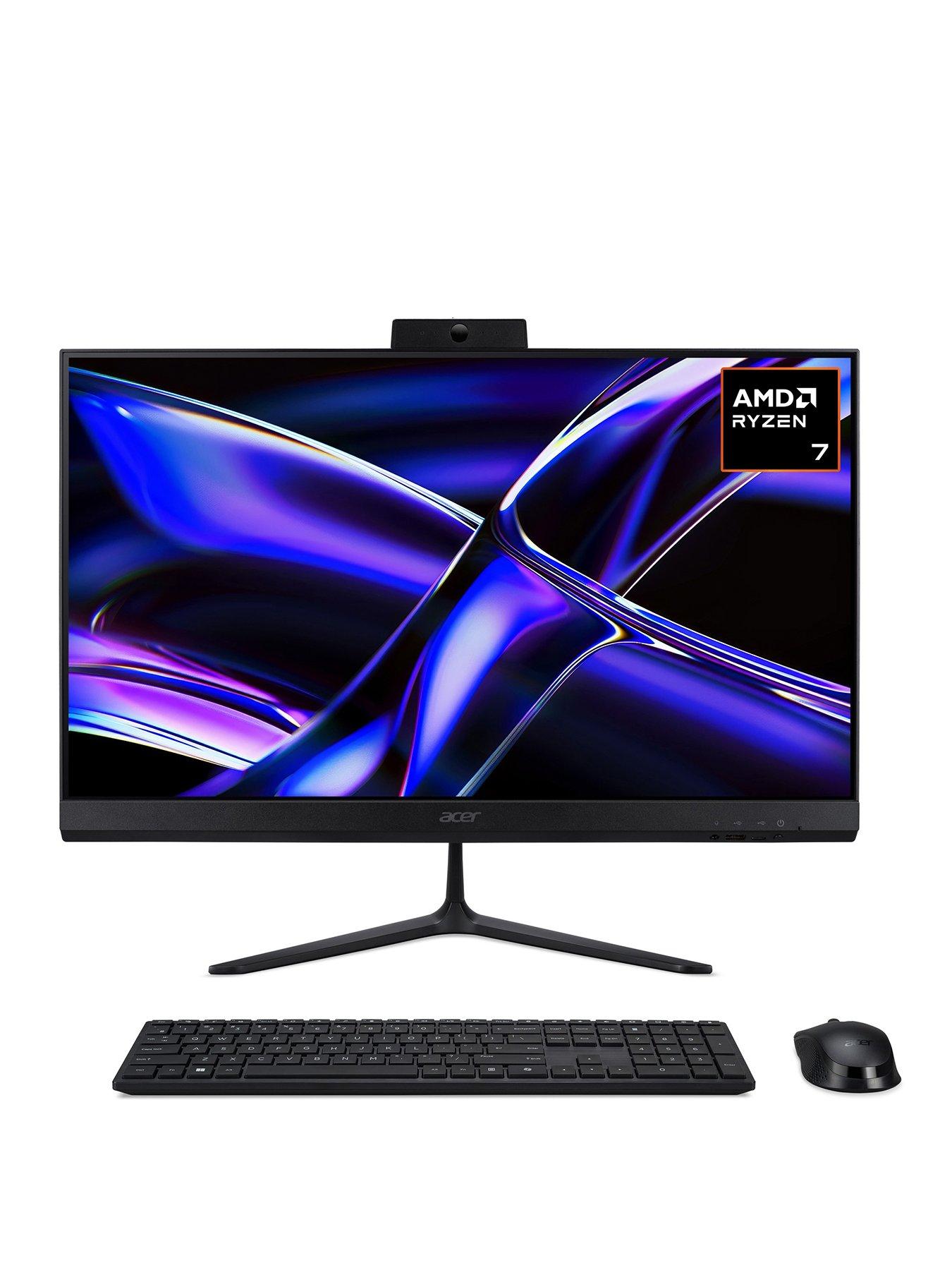 Image 1 of 7 of Acer AIO Desktop C27-B - AMD Ryzen 7 - 16GB RAM - 1TB - 27in - Black