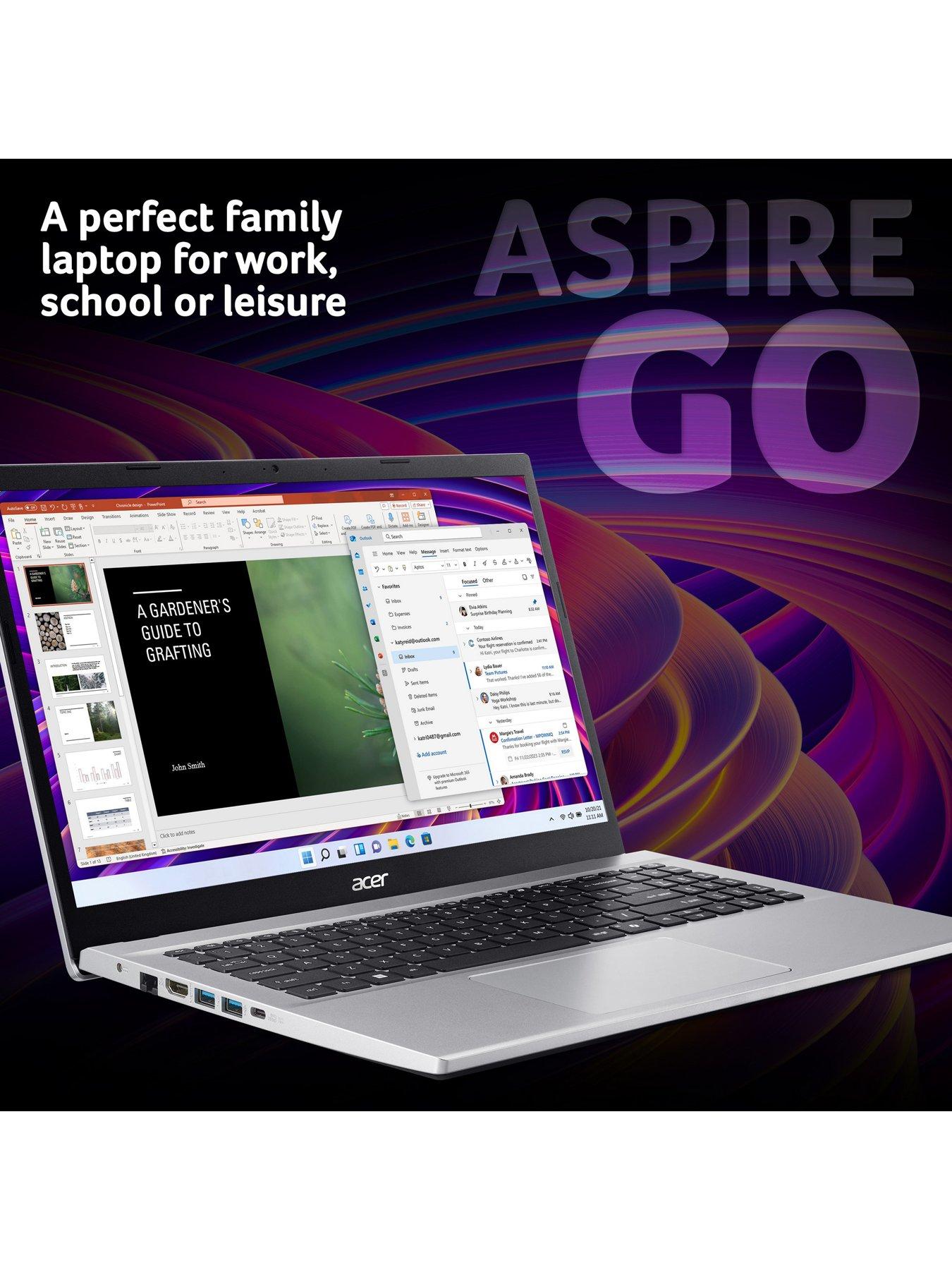 Image 2 of 8 of Acer Aspire Go 15 - 15.6in Laptop - AMD Ryzen 5 - 16GB RAM - 512GB - Silver
