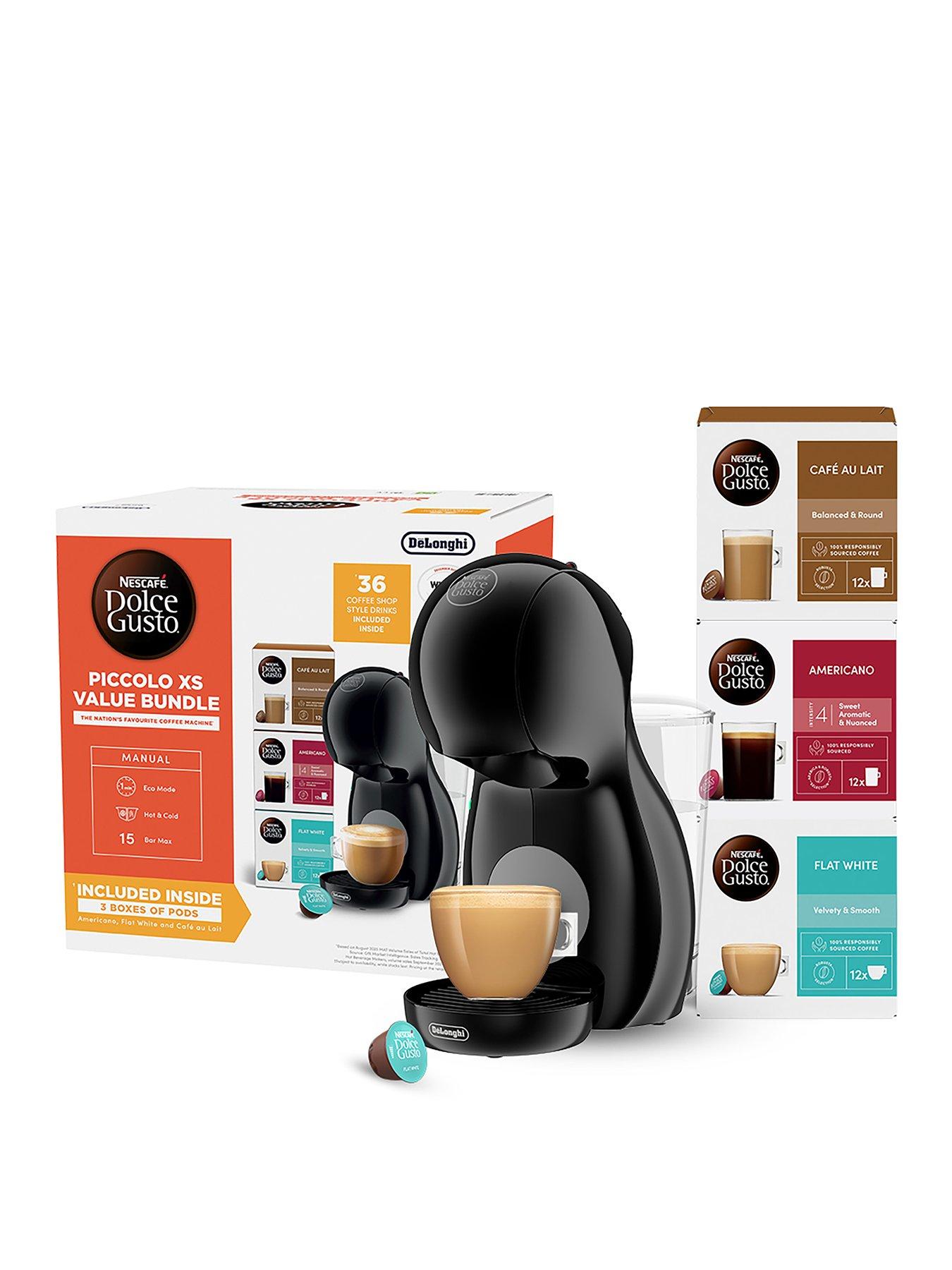 Nescafe Dolce Gusto Piccolo Xs Grey Dot Value Bundle Coffee Machine By De'Longhi