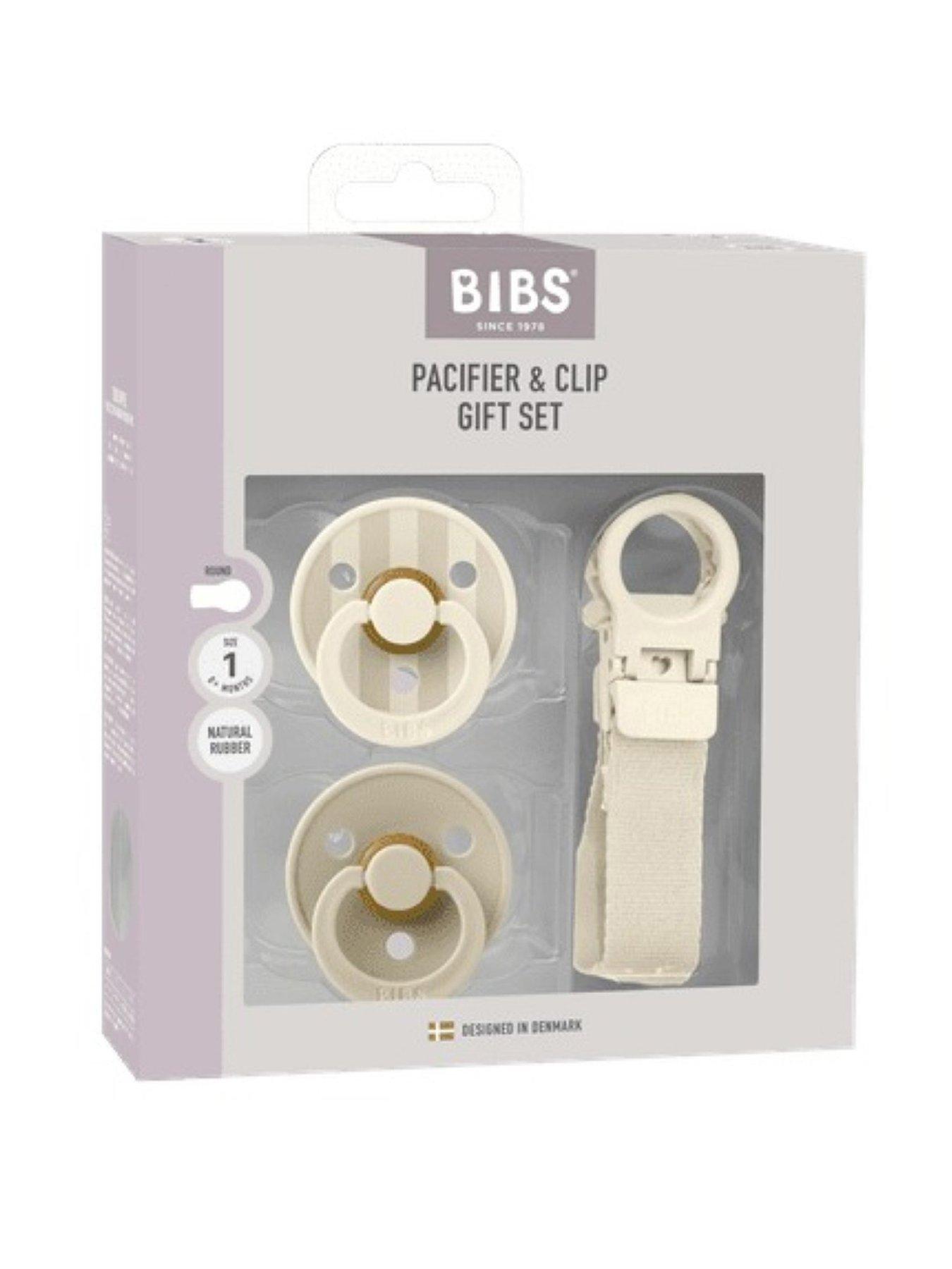 Image 2 of 4 of BIBS Colour Pacifier & Loop Clip Gift Set Latex Size 1 - Ivory