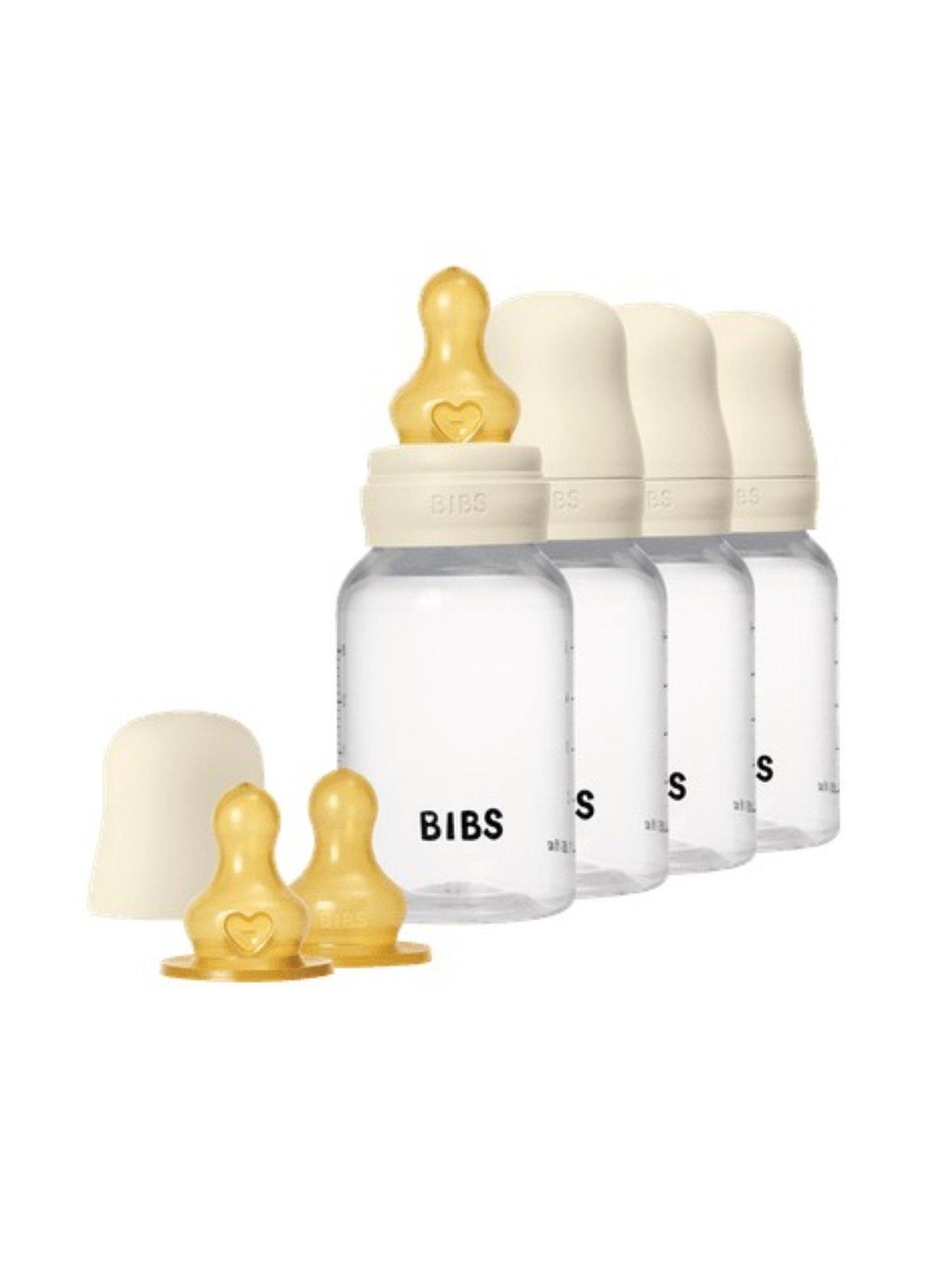 Image 1 of 3 of BIBS Baby Bottle Round Latex 4 pack 150 ml - Ivory