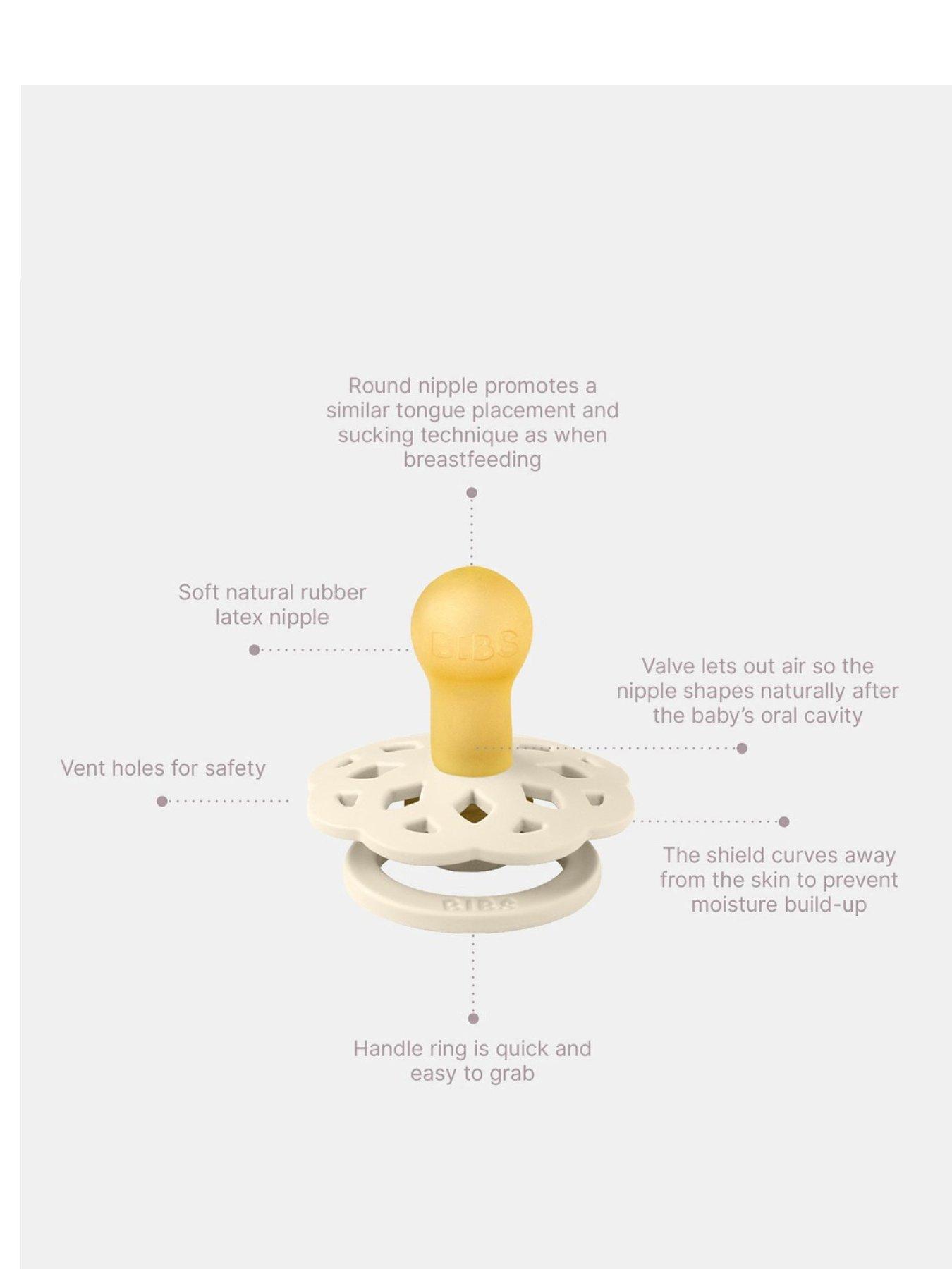 Image 2 of 2 of BIBS Pacifier Boheme 4 PACK Latex Size 1 - Blossom Mix