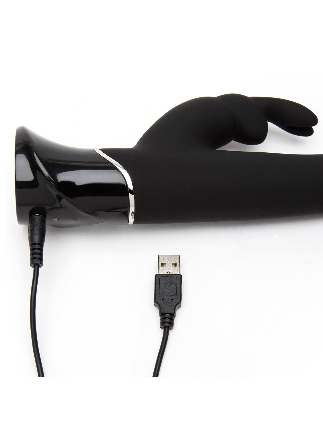Image 4 of 8 of Fifty Shades of Grey Greedy Girl Rechargeable G-Spot Rabbit Vibrator (Black)