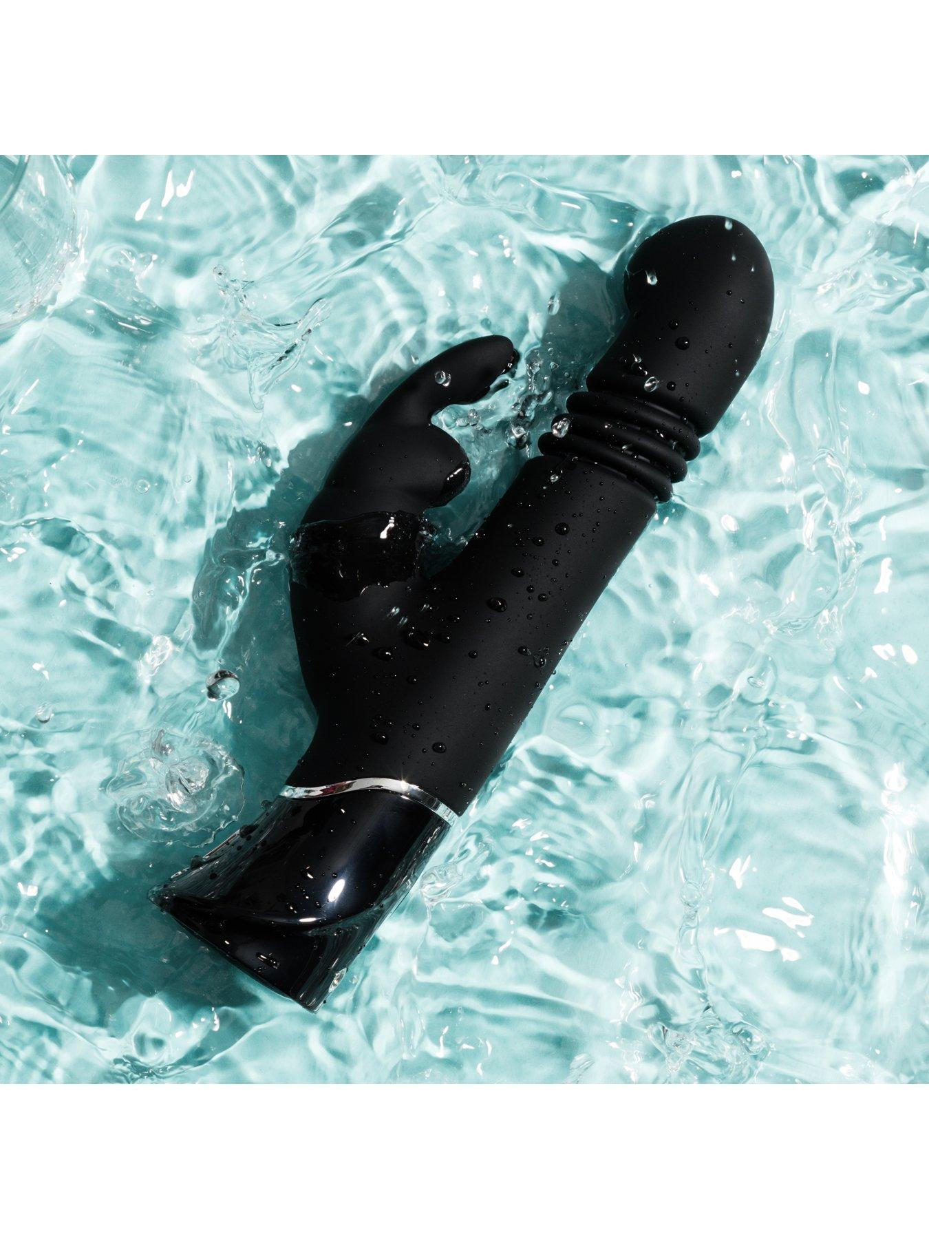 Fifty Shades of Grey Greedy Girl Rechargeable G-Spot Thrusting Rabbit  Vibrator (Black)
