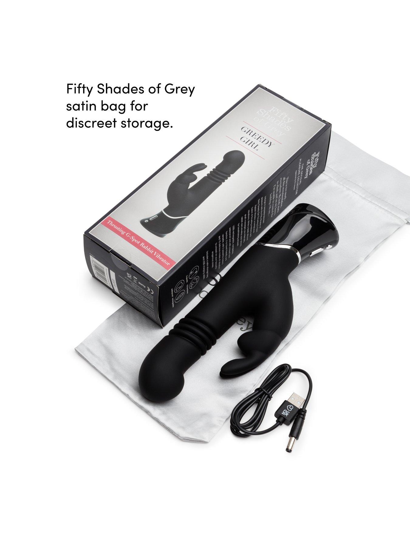 fifty shades of grey slimline greedy girl rabbit vibrator Fifty Shades of Grey Greedy Girl Thrusting G-Spot Rabbit Vibrator